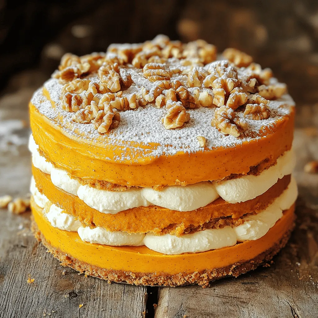 - 2 cups all-purpose flour - 1 cup granulated sugar - 1/2 cup unsalted butter - 1 cup canned pumpkin puree - 2 large eggs - 8 oz cream cheese - 1/4 cup powdered sugar - 1 tablespoon milk - 1 teaspoon baking powder - 1 teaspoon baking soda - 1/2 cup chopped walnuts or pecans Having the right ingredients makes all the difference in your baking. First, you need all-purpose flour. It helps the cake rise and gives it a nice texture. Granulated sugar adds sweetness. Use unsalted butter for a rich taste. The canned pumpkin puree is key for flavor and moisture. Eggs bind everything together. For the creamy filling, soft cream cheese is a must. It adds a rich, tangy flavor. Powdered sugar sweetens the filling, and milk ensures it stays smooth. If you're feeling adventurous, consider optional add-ins. Baking powder and baking soda help the cake rise more. Chopped walnuts or pecans add a nice crunch. You can mix and match to suit your taste. Gather these ingredients, and you’re on your way to making a delicious pumpkin cream cheese coffee cake! 1. Preheat your oven to 350°F (175°C). This helps the cake rise well. 2. Grease a 9x13 inch baking pan with butter or line it with parchment paper. This makes it easy to remove the cake later. 3. In a large bowl, sift together the flour, sugar, baking powder, baking soda, cinnamon, nutmeg, and salt. Sifting helps mix the dry ingredients well. 1. In another bowl, cream the softened butter for about 2-3 minutes until light and fluffy. 2. Add pumpkin puree, eggs, and vanilla extract to the butter. Mix until the mixture is smooth. 3. Gradually add the dry ingredients to the wet ingredients. Use a spatula to mix until just combined. A few lumps are okay. 1. Pour half of the pumpkin batter into the prepared pan. Spread it evenly. 2. Drizzle half of the cream cheese mixture over the pumpkin batter layer. 3. Add the rest of the pumpkin batter. Gently swirl the remaining cream cheese mixture into the top using a knife. This creates a nice marbled effect. 4. If you like, sprinkle chopped nuts on top for an extra crunch. 1. Bake in the preheated oven for 30-35 minutes. Check the cake with a toothpick. It should come out clean when done. 2. Once baked, let the cake cool in the pan for about 10-15 minutes. 3. Transfer the cake to a wire rack to cool completely before serving. How to avoid overmixing To avoid overmixing, mix the wet and dry ingredients just until combined. When you see a few lumps, stop mixing. This helps keep your coffee cake light and fluffy. Checking for doneness To check if the cake is done, insert a toothpick in the center. If it comes out clean, your cake is ready. Keep an eye on it during the last few minutes to avoid over-baking. Additional spices to consider You can add extra spices for more flavor. Try a pinch of ground ginger or allspice. These spices add warmth and depth to your cake. How to customize the cream cheese layer To customize the cream cheese layer, add a splash of vanilla or almond extract. You can also mix in some lemon zest for a fresh twist. These small changes can make a big difference. Serving suggestions and dusting techniques Serve the cake on nice plates, dusted with powdered sugar. This gives it a lovely look. You can also drizzle some caramel sauce on top for extra sweetness. Accompaniments to enhance the dessert experience Pair your coffee cake with a scoop of vanilla ice cream or a dollop of whipped cream. A hot cup of coffee or tea complements the flavors well. Enjoying it this way makes each bite even better. {{image_4}} You can make this coffee cake even more fun. Try adding chocolate chips for a sweet twist. The rich chocolate complements the pumpkin flavor nicely. You can also mix in fruits like cranberries or apples. Their tartness adds a nice contrast to the sweet cake. If you need gluten-free options, use gluten-free flour instead of all-purpose flour. The texture will still be great, and everyone can enjoy it! For vegan-friendly options, swap eggs for flax eggs and use plant-based butter. Replace cream cheese with a dairy-free cream cheese alternative for a tasty treat. Using fresh pumpkin gives a lovely flavor. You can roast and puree your pumpkin for this recipe. If you prefer ease, canned pumpkin works just as well. You can also spice things up by adding seasonal spices. Try ginger or allspice for an extra kick. Store your pumpkin cream cheese coffee cake at room temperature for up to three days. Wrap it tightly in plastic wrap. This keeps it moist and fresh. Make sure to place it in a cool area away from direct sunlight. If you notice any leftover cream cheese filling, cover that as well to maintain its texture and flavor. For long-term storage, freeze the cake. Slice it into pieces for easier serving later. Wrap each piece tightly in plastic wrap and then in aluminum foil. This double-wrapping prevents freezer burn. You can freeze it for up to three months. When you're ready to enjoy it again, simply remove a slice and let it thaw in the fridge overnight. To reheat your cake, preheat your oven to 350°F (175°C). Place the slice on a baking sheet. Cover it with foil to keep it moist. Warm it for about 10-15 minutes. This method helps to maintain the cake's soft texture. You can also use a microwave. Heat it for 10-15 seconds, but be careful not to overheat. Enjoy your cake warm for the best flavor! Can I use fresh pumpkin instead of canned? Yes, you can use fresh pumpkin. First, cook the pumpkin until soft, then mash it. Strain out extra water to avoid a runny batter. This option adds a fresh taste. How can I make this recipe healthier? You can swap some ingredients for healthier options. Use whole wheat flour instead of all-purpose. Replace sugar with honey or maple syrup. You can also use low-fat cream cheese for the filling. What to do if the cake is too dense? If your cake is dense, you may have overmixed the batter. Mix only until the ingredients combine. Also, make sure your baking powder and baking soda are fresh. These help the cake rise. How to fix cracks in the cake top? To fix cracks, bake on a lower shelf in the oven. This helps the cake cook evenly. You can also cover the cake with a light glaze or frosting to hide cracks. What drinks pair best with pumpkin cream cheese coffee cake? Coffee is a classic choice. It complements the flavors well. Try pairing it with chai tea or warm apple cider. These drinks add a nice touch to your dessert. How should I serve leftovers? Store leftovers in an airtight container at room temperature for a few days. You can also refrigerate them for longer freshness. Serve cold or warm them in the microwave for a few seconds before enjoying. This pumpkin cream cheese coffee cake is a treat you can’t miss. We covered the key ingredients, step-by-step instructions, helpful baking tips, and exciting variations. Now you know how to make it your own! Remember, storing it properly keeps it fresh. Enjoy this cake with your favorite drink, or share it with friends. Baking can be fun and easy, especially with this recipe in hand. Get in the kitchen and create something delicious today!
