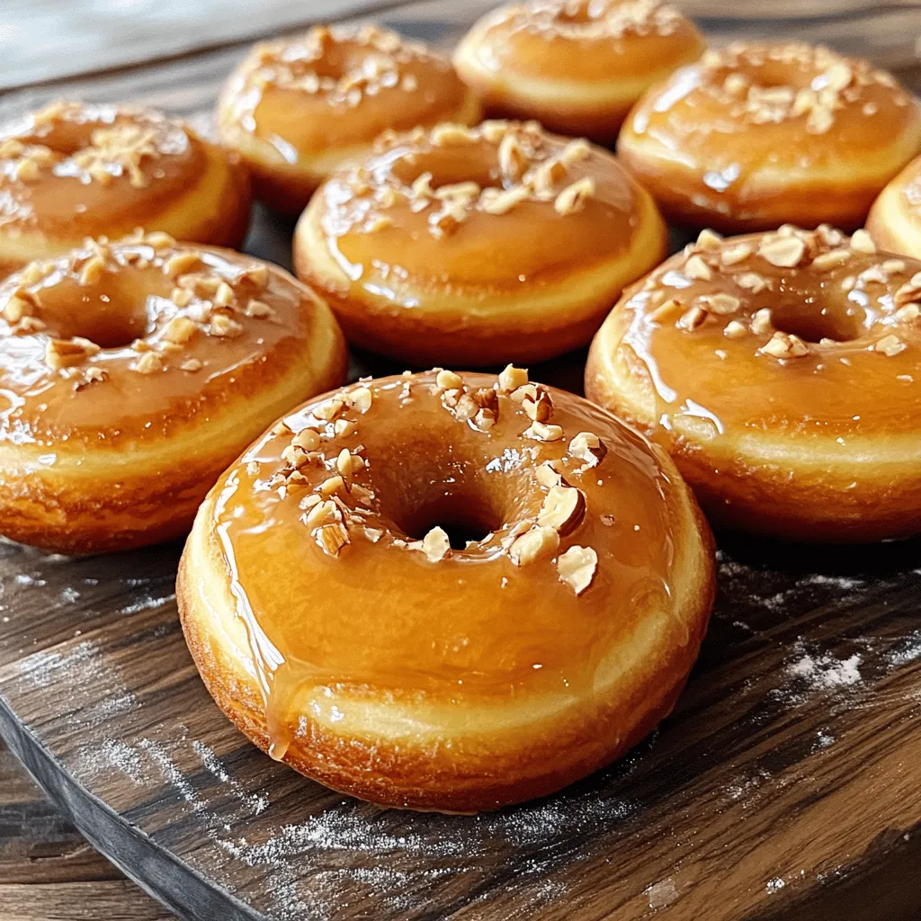 - 1 cup all-purpose flour - 1 tablespoon granulated sugar - 2 teaspoons baking powder - 1/2 teaspoon salt - 1 large egg - 1 cup milk (preferably whole or 2%) - 2 tablespoons unsalted butter, melted - 1 teaspoon pure vanilla extract - 1/2 cup pure maple syrup - 1 cup powdered sugar - Cooking spray or additional melted butter (for greasing) Gathering these ingredients is the first step to making pancake donuts. You will need flour, sugar, baking powder, and salt for the dry mix. For the wet mix, grab an egg, milk, melted butter, and vanilla. Finally, don’t forget the maple syrup and powdered sugar to create that delicious glaze. This list is simple, but each item plays an important role. The flour gives structure, while the baking powder helps the donuts rise. The egg binds everything together. The milk keeps them moist, and the butter adds richness. The vanilla gives a warm flavor. The glaze is what makes these donuts truly special. Pure maple syrup adds sweetness and depth. Powdered sugar gives the glaze a smooth texture. You can use cooking spray or melted butter to grease your pan, ensuring easy donut removal. With these ingredients, you can create tasty pancake donuts with a sweet maple glaze that everyone will love. - Preheat oven to 350°F (175°C). - Grease the donut pan with cooking spray or melted butter. - In a medium bowl, combine the dry ingredients: flour, sugar, baking powder, and salt. - In a separate bowl, whisk together the wet ingredients: egg, milk, melted butter, and vanilla. - Pour the wet mixture into the dry mix. Stir gently until just combined. - Fill each cavity of the donut pan about two-thirds full with batter. - Bake for 10-12 minutes. Check doneness by inserting a toothpick; it should come out clean. - Let the donuts cool in the pan for 5 minutes. Then, transfer them to a wire rack to cool completely. - While cooling, prepare the maple glaze by whisking powdered sugar and maple syrup until smooth. - Dip the tops of the cooled donuts into the glaze. Allow excess glaze to drip back into the bowl. - Set the glazed donuts on a wire rack for a few minutes to let the glaze set. To make the best pancake donuts, avoid overmixing the batter. Overmixing can make your donuts tough. Use a spatula for gentle mixing. This method keeps the batter light and fluffy. A few lumps are okay. They will bake out and leave you with a soft donut. Make sure your donuts are completely cooled before glazing. If they are warm, the glaze will melt off. Dip the tops in the glaze for even coverage. This method gives a nice finish. Let any extra glaze drip back into the bowl. Arrange the glazed donuts on a decorative platter. This makes them look inviting. For a fun touch, drizzle extra glaze over them. You can also sprinkle crushed nuts or coconut on top. This adds texture and makes your treats pop! {{image_4}} You can make pancake donuts even more fun! - Add chocolate chips to the batter for a sweet surprise. - Incorporate spices like cinnamon or nutmeg for warmth and depth. These small tweaks can change the flavor a lot. Experiment and find your favorite mix! If you need a gluten-free treat, it's easy to adapt. - Substitute all-purpose flour with a gluten-free blend. This way, everyone can enjoy these tasty donuts! You can also make pancake donuts vegan. - Use flax eggs instead of regular eggs. Mix one tablespoon of flaxseed meal with three tablespoons of water. Let it sit until it thickens. - Substitute milk with almond or oat milk. These changes keep the donuts yummy without any animal products. Enjoy these variations and make them your own! Keep your pancake donuts covered at room temperature for 1-2 days. This way, they stay fresh and tasty. If you put them in a container, make sure it is not too tight. This helps keep them soft. For longer storage, freeze the donuts for up to 2 months. Use an airtight container to prevent freezer burn. Label the container with the date to know when you made them. This keeps your treats ready for a quick snack! When you want to enjoy your donuts again, thaw them in the fridge overnight. If you're in a rush, use the microwave for a few seconds. This will warm them up nicely. Just be careful not to overheat them! Look for a smooth and slightly lumpy consistency. When mixing, you want it to be thick, but not dry. If you see some lumps, that's okay! It means your batter will be light and fluffy. Yes, they can be baked ahead and stored for later. Let them cool completely. Then, keep them in an airtight container. They stay fresh for 1-2 days at room temperature. They pair well with coffee, milk, or fresh fruit. You could also serve them with whipped cream or yogurt for a fun twist. Yes, the provided recipe outlines baking methods only. Baking makes them lighter and healthier. Plus, it’s a lot easier than frying! Adjust the powdered sugar or maple syrup ratio to your desired consistency. For a thicker glaze, add more powdered sugar. For a thinner glaze, add more maple syrup. Mix until smooth! This post covered how to make delicious pancake donuts. We discussed necessary ingredients, both dry and wet. I provided steps to mix, bake, and glaze your donuts. You learned tips to perfect your batter and creative variations. Storing tips were shared to keep your treats fresh. Remember, making pancake donuts can be fun and easy. Enjoy experimenting with flavors and toppings!