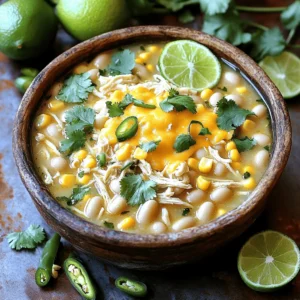 - 2 pounds boneless, skinless chicken breasts - 1 medium onion, finely diced - 3 cloves garlic, minced - 2 cans (15 oz each) white beans - 1 can (14 oz) diced green chilies The main ingredients are the heart of this chili. You need chicken breasts for protein, onion for flavor, and garlic for depth. White beans add creaminess, while green chilies bring a mild heat. Each component works together to create a satisfying meal. - Ground cumin - Chili powder - Smoked paprika - Salt and freshly ground black pepper - Juice of 1 lime Seasonings bring the dish to life. Ground cumin adds warmth, while chili powder gives it a kick. Smoked paprika enhances the chili with a slight smokiness. Salt and pepper balance flavors, and lime juice adds brightness. These elements combine to create a rich, flavorful experience. - Fresh cilantro - Shredded Monterey Jack cheese - Additional lime wedges Garnishes can elevate your chili. Fresh cilantro adds a burst of color and freshness. Shredded Monterey Jack cheese gives a creamy finish. Lime wedges allow you to add extra zest just before enjoying. These simple touches make your dish look and taste even better. - Season and prepare chicken breasts Start by seasoning 2 pounds of chicken breasts. Use salt, pepper, ground cumin, chili powder, and smoked paprika. Make sure all sides are coated well with the spices. This helps bring out the flavors. - Layer ingredients in the slow cooker Place the seasoned chicken breasts at the bottom of your slow cooker. Next, add a layer of 1 diced onion and 3 cloves of minced garlic. Then, add 2 cans of white beans, 1 can of diced green chilies, and 1 cup of corn. Layer them evenly over the chicken. - Pour chicken broth over the layers Carefully pour 4 cups of low-sodium chicken broth over the layers in the slow cooker. This will keep everything moist and flavorful as it cooks. - Set slow cooker to desired cooking time (low/high) Cover your slow cooker with the lid. Set it to cook on low for 6 to 8 hours or high for 4 hours. The longer cooking time on low will deepen the flavors. - Shred chicken and mix before serving About 30 minutes before serving, shred the chicken with two forks right in the slow cooker. Mix it well with the other ingredients. This ensures every bite has juicy chicken. - Add lime juice and adjust seasoning Squeeze the juice of 1 lime into the chili. Taste and adjust the seasoning with more salt and pepper if needed. Let it cook for another 30 minutes to meld the flavors. This dish not only tastes great but also fills your kitchen with a wonderful aroma. Enjoy! - To shred chicken easily, use two forks. Pull the chicken apart gently. - For a finer texture, let the chicken cool slightly before shredding. - If you want more spice, add jalapeños or a hot sauce. - Taste the chili as it cooks. Adjust spices to your liking. - Try adding a pinch of cayenne pepper for heat. - A teaspoon of oregano can add depth to the flavor. - For a thicker chili, mash some beans with a fork. - You can also add cornmeal or masa harina to thicken it. - Serve with tortilla chips for a crunchy side. - A fresh salad pairs well and adds brightness. - Top with avocado slices for creaminess. - Consider a dollop of sour cream or Greek yogurt on top. {{image_4}} You can switch out the chicken for turkey. Turkey gives a similar taste but is leaner. You can also use tofu for a plant-based option. Tofu absorbs flavors well, making it a great choice. For beans, try black beans or pinto beans. They both add a unique twist. You can also add different veggies, like bell peppers or zucchini, for extra color and nutrition. Want more heat? Add spicy chilies or a splash of hot sauce. This will spice things up. For a creamier chili, mix in cream cheese or sour cream. These ingredients give a rich texture that many love. You can also blend in some cheese for added flavor. Monterey Jack works great, but feel free to experiment! This chili can easily be made gluten-free. Just check your broth and any canned goods. Many brands offer gluten-free options. If you want a vegan version, swap the chicken broth for vegetable broth. Use tofu or chickpeas in place of chicken. This way, you keep the protein and flavor without the meat. You can store your slow cooker white chicken chili in the fridge for up to four days. To keep it fresh, place it in an airtight container. This helps to prevent moisture loss and keeps the chili tasty. If you plan to eat it later, make sure it cools down before sealing it. To freeze chili, let it cool to room temperature first. Then, pour it into freezer-safe bags or containers. Make sure to leave some space for expansion. Label the bags with the date. You can freeze it for up to three months. When you’re ready to eat, place it in the fridge overnight to thaw. Then, reheat it in a pot on the stove or in the microwave. When reheating, use low heat to maintain the flavors. Stir the chili often to ensure even heating. If it seems too thick, add a splash of chicken broth or water. This keeps it creamy and prevents it from sticking. Always taste before serving, adjusting the salt or spices as needed. You can serve this chili with many tasty sides. Here are some ideas: - Cornbread for a sweet touch - Tortilla chips for crunch - Rice for a hearty base - A fresh green salad for balance - Sliced avocado for creaminess These sides will enhance the flavors of your chili. Yes, you can swap the chicken for other meats. Here are some options: - Turkey for a leaner choice - Pork for a rich flavor - Beef for a heartier meal - Tofu for a plant-based option Just adjust the cooking time based on your meat choice. Want more heat? Here are some tips: - Add diced jalapeños or serranos - Mix in some hot sauce - Use spicy chili powder - Incorporate cayenne pepper Start small and taste as you go to avoid overpowering the dish. Absolutely! Here are some great tips for meal prep: - Prepare the chili a day ahead and refrigerate - Store it in an airtight container - Let the flavors develop overnight You can enjoy it fresh the next day or freeze it for later. This chili is easy to make and packed with flavor. By using simple ingredients, you can whip up a comforting meal that everyone will enjoy. Remember, adjust spices and toppings to your taste. This dish is versatile with many variations. It also stores well, so make extra! Whether serving family or friends, this slow cooker white chicken chili will be a hit. Dive into cooking and share this recipe with others. Your culinary journey starts today!