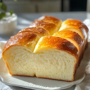 To make Extra Fluffy Milk Bread, gather these simple ingredients: - 4 cups all-purpose flour - 1 cup warm milk (about 110&deg;F) - 1/4 cup granulated sugar - 1/4 cup unsalted butter, softened - 1 large egg - 2 1/4 teaspoons active dry yeast (1 packet) - 1 teaspoon fine sea salt - 1/4 cup heavy cream (for brushing) If you need substitutions, here are some ideas: - You can use almond milk instead of regular milk for a dairy-free option. - Coconut oil works well in place of unsalted butter. - If you don&rsquo;t have active dry yeast, use instant yeast. Just skip the proofing step. - For gluten-free bread, try a gluten-free flour blend, but the texture may change. Using quality ingredients matters. Fresh yeast helps the dough rise well, making it airy. Good flour provides structure and helps the bread hold its shape. High-quality butter enhances flavor and texture. When you use fresh milk, it adds moisture and softness. Always choose the best you can find. The better the ingredients, the better your bread will taste. This is key to achieving that extra fluffiness we love in milk bread. {{ingredient_image_2}} Start by warming 1 cup of milk to about 110&deg;F. This warm milk wakes up the yeast. Add 1/4 cup of sugar and stir until it dissolves. Then, sprinkle 2 1/4 teaspoons of active dry yeast over the milk. Let this sit for about 5 minutes. You will see bubbles form on top. This means your yeast is ready to work. In a large bowl, pour in 4 cups of all-purpose flour and add 1 teaspoon of fine sea salt. Mix these two together well. This step helps spread the salt evenly. Next, create a well in the center of the flour mix. This well is where you will add the wet ingredients. Pour the yeast mixture into the well you made. Add 1/4 cup of softened butter and 1 large egg. Use a wooden spoon to mix until a rough dough forms. If you prefer, you can use a stand mixer with a dough hook. Knead the dough for about 10 minutes by hand or 5 to 7 minutes with a mixer. You want the dough to be smooth and elastic. After kneading, place the dough in a greased bowl. Cover it with a towel and let it rise in a warm place for 1 to 2 hours. The dough should double in size. Once it has risen, gently punch down the dough to release air. Shape it into a rectangle, fold the edges, and roll it into a log. Place this log in a greased loaf pan. Cover it with a towel again and let it rise for 30 to 45 minutes. Preheat your oven to 350&deg;F. Before baking, brush the top with 1/4 cup of heavy cream. Bake for 30 to 35 minutes, until golden brown. Enjoy the smell as it bakes! To get that fluffy rise, warmth is key. Yeast loves warm spots. Make sure your dough rises in a cozy area, away from drafts. If your kitchen is cool, try putting the bowl in the oven with just the light on. This keeps the dough warm. Also, don&rsquo;t rush the rising time. Let it double in size; this may take 1 to 2 hours. The longer the dough rises, the fluffier your bread will be. If your bread does not rise, check your yeast. Old yeast may not work well. Always use fresh yeast. If your dough is too sticky, sprinkle in a bit of extra flour when kneading. If it is too dry, add a little water, one teaspoon at a time, until it feels just right. These small changes can make a big difference. For a nice golden crust, brush the top with heavy cream before baking. This adds color and a rich flavor. Also, bake your bread in a preheated oven at 350&deg;F (175&deg;C). Check the bread around 30 minutes. It is done when it is golden brown and sounds hollow when tapped. If the top gets too dark, cover it with foil during baking. This will help it cook evenly without burning. Pro Tips Use Fresh Yeast: Always check the expiration date on your yeast. Fresh yeast will ensure a better rise and fluffier texture in your bread. Knead Thoroughly: Proper kneading develops gluten, which is essential for a chewy texture. Aim for a smooth, elastic dough before the first rise. Warm Environment for Rising: Make sure your dough rises in a warm, draft-free area. You can create this by placing it in an oven that&rsquo;s turned off but has the light on. Cool Before Slicing: Let the bread cool completely before slicing. This allows the steam to escape, resulting in a better texture and prevents sogginess. {{image_4}} You can boost the taste of your milk bread with simple flavor additions. Try mixing in herbs like rosemary or thyme for a savory twist. Ground cinnamon or nutmeg can add warmth, perfect for breakfast. You could also fold in chocolate chips or dried fruit for a sweet treat. These flavors make the bread special and fun! The topping can change the game for your milk bread. Instead of cream, brush the top with melted butter before baking. You can sprinkle seeds like sesame or poppy for crunch. Cheese lovers can add shredded cheese for a savory crust. These toppings can give each loaf a unique touch. If you need a gluten-free option, don&rsquo;t worry! Use a gluten-free all-purpose flour blend. Make sure it contains xanthan gum for the best texture. The liquid ratios may need tweaking, so watch the dough closely. This bread can still be fluffy and delicious, even without gluten! To keep your extra fluffy milk bread fresh, wrap it tightly in plastic wrap. You can also place it in a zip-top bag. This will help keep it soft and moist. Store the bread at room temperature for up to three days. If you want to keep it longer, freezing is a great option. To freeze your milk bread, first slice it if you want easy portions. Then, wrap each slice in plastic wrap or aluminum foil. Place the wrapped slices in a freezer-safe bag. This way, you can take out only what you need. Milk bread can stay good in the freezer for up to three months. Just remember to label the bag with the date. When you are ready to enjoy your stored bread, reheating is key. For the best results, you can use an oven. Preheat your oven to 350&deg;F. Place the bread directly on the rack or on a baking sheet for about 10 to 15 minutes. This warms it up and revives its fluffy texture. If you are in a hurry, you can use the microwave. Heat a slice for about 10 to 15 seconds. Be careful not to overheat, or it will get chewy. Enjoy your bread warm for the best taste! Milk bread is extra fluffy due to its unique blend of milk, sugar, and yeast. Warm milk helps activate the yeast, creating bubbles that add air. The sugar feeds the yeast, making it work harder. This process gives the bread its light and airy texture. The kneading also plays a big role. It develops the gluten in the flour, which supports the bread's structure. The longer you knead, the fluffier your bread will be. Plus, letting it rise twice traps even more air, making it soft and fluffy. Yes, you can use whole wheat flour, but the texture will change. Whole wheat flour has more fiber and absorbs more liquid compared to all-purpose flour. This can make your bread denser. If you decide to use it, mix it with all-purpose flour. A good ratio is half whole wheat and half all-purpose. This keeps some fluffiness while adding more nutrients. You may need to add a bit more liquid to get the right dough texture. Experimenting is key to finding your perfect mix! To know if your bread is done, tap the bottom of the loaf. If it sounds hollow, it's ready. You can also check the color. It should be a rich golden brown. A food thermometer can help too. Insert it into the center; it should read around 190&deg;F. If you see a nice golden crust and hear that hollow sound, your bread is perfect. Trust your instincts and enjoy the warm, fluffy goodness! This guide covers making delicious milk bread from key ingredients to baking tips. Quality matters, especially for an airy texture. I shared helpful tricks to fix issues and achieve a beautiful crust. You can even try fun flavors or toppings to make it your own. Storing and reheating your bread can keep it fresh longer. Use these tips to bake your best loaf yet! Enjoy the process, and happy baking!
