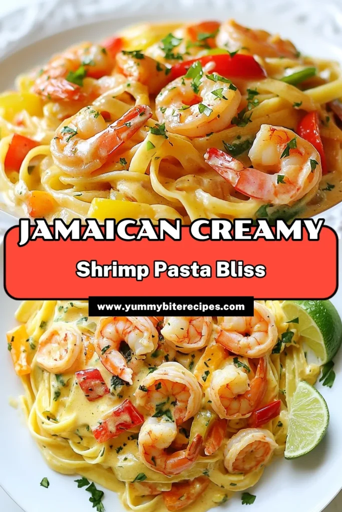 Indulge in the flavors of the Caribbean with this Jamaican Creamy Shrimp Pasta! This easy shrimp pasta recipe features succulent shrimp in a creamy coconut shrimp pasta sauce, complemented by fettuccine with jerk seasoning for a perfect blend of spices. Enjoy a delightful Caribbean creamy pasta dish that’s both comforting and vibrant. Try this delicious recipe and elevate your dinner tonight! Save it for later! #JamaicanShrimpPasta #CreamyCoconutShrimpPasta #EasyShrimpPastaRecipe #CaribbeanPastaDish