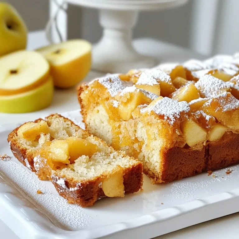 - 2 cups all-purpose flour - 3/4 cup granulated sugar - 1 teaspoon baking powder - 1/2 teaspoon baking soda - 1/2 teaspoon salt - 1 teaspoon ground cinnamon - 1/2 teaspoon ground nutmeg - 1/4 cup unsalted butter, melted - 1 cup buttermilk (or substitute with milk mixed with 1 tablespoon vinegar) - 2 large eggs - 2 cups diced apples (Granny Smith or Honeycrisp) - 1/2 cup packed brown sugar - 1 teaspoon vanilla extract - 1/4 cup chopped walnuts or pecans (optional) - Powdered sugar for dusting Using high-quality ingredients makes a big difference in flavor. Choose fresh apples. Granny Smith and Honeycrisp are best for their tartness. These apples add a nice bite to the sweet bread. Fresh spices, like cinnamon and nutmeg, enhance the aroma and taste. Always check the expiry dates on baking powder and baking soda. Fresh leavening agents will help your bread rise well. Fresh apples are key to this recipe. They add moisture and flavor. When you bite into the bread, you want that juicy, crisp texture. Old or mealy apples won't give you that taste. I recommend buying apples from local farmers' markets if possible. They often taste better than store-bought ones. Always peel and dice your apples just before adding them. This keeps them firm and tasty in the bread. {{ingredient_image_2}} First, preheat your oven to 350°F (175°C). Grease a 9x5-inch loaf pan with butter or non-stick spray. This helps the bread come out easily after baking. In a large bowl, sift together the dry ingredients. Measure 2 cups of all-purpose flour, 3/4 cup of granulated sugar, 1 teaspoon of baking powder, 1/2 teaspoon of baking soda, and 1/2 teaspoon of salt. Add 1 teaspoon of ground cinnamon and 1/2 teaspoon of ground nutmeg. Stir these together well with a whisk. This step ensures that all your leavening agents and spices mix evenly. In another bowl, combine the wet ingredients. Mix 1/4 cup of melted unsalted butter, 1 cup of buttermilk, 2 large eggs, and 1 teaspoon of vanilla extract. Whisk until the mixture is smooth and creamy. Pour the wet mixture into the dry ingredients. Stir gently until just combined. It's okay if there are small lumps; do not overmix. This will help keep your bread light and fluffy. Fold in 2 cups of peeled and diced apples and, if you like, 1/4 cup of chopped walnuts or pecans. In a small bowl, mix 1/2 cup of packed brown sugar with an extra teaspoon of cinnamon. Pour half of the batter into the loaf pan. Sprinkle half of the brown sugar mixture on top. Add the rest of the batter, then top with the remaining brown sugar mix. Use a knife to swirl the layers for a nice marbled look. Place your loaf pan in the oven and bake it for 50-60 minutes. Check with a toothpick in the center; it should come out clean. Keep an eye on it as baking times may vary slightly. After baking, let the bread cool in the pan for about 15 minutes. Transfer it to a wire rack to cool completely. Dust the top with powdered sugar once it's cool for a lovely finish. To make fluffier bread, use fresh baking powder and baking soda. These help the bread rise well. Mix the dry ingredients well. This ensures even distribution. When you mix the wet and dry ingredients, stir just until combined. Small lumps are fine; they help keep the bread light. Letting the batter rest for a few minutes can also add fluffiness. For a nice swirl, pour half the batter into the pan. Then sprinkle half of the brown sugar mixture on top. Pour the rest of the batter over it. Finish with the remaining sugar mixture. Use a knife to gently swirl through the batter. Make sure not to mix it all together. You want to see the layers for a beautiful marble effect. A 9x5-inch loaf pan is a must for this recipe. It helps the bread bake evenly. Use a whisk for mixing dry ingredients. A rubber spatula works great for folding in the apples. An offset spatula can help spread the batter evenly. Finally, a toothpick is handy for checking doneness. These tools make the process smoother and more fun! Pro Tips Use Fresh Apples: For the best flavor and texture, use fresh, tart apples like Granny Smith or Honeycrisp. They hold their shape well during baking and provide a delicious contrast to the sweetness of the bread. Don’t Overmix: When combining the wet and dry ingredients, mix just until combined. Overmixing can lead to a dense bread, so it's okay if there are a few lumps in the batter. Swirl Effect: For a beautiful marbled effect, gently swirl the brown sugar mixture into the batter with a knife. Be careful not to overdo it, as you want distinct layers for visual appeal. Cooling Time: Allow the bread to cool in the pan for at least 15 minutes before transferring it to a wire rack. This helps it set properly and makes for easier slicing. {{image_4}} You can switch up the apples in this recipe. Try using pears for a sweet twist. Peaches or plums add nice flavor and moisture too. Berries, like blueberries or raspberries, also work well. Just remember to chop large fruits into small pieces for even baking. To make this bread vegan, swap the eggs for flax eggs. Mix one tablespoon of flaxseed meal with three tablespoons of water. Let it sit until it thickens. Use a plant-based milk instead of buttermilk. Almond or soy milk works great. You can also replace the butter with coconut oil or vegan butter. For a gluten-free version, use a gluten-free flour blend. Make sure it includes xanthan gum for texture. You can also mix almond flour and coconut flour for a nutty taste. Check if your baking powder is gluten-free too. This way, everyone can enjoy your tasty bread! To keep your Amish Apple Fritter Bread fresh, wrap it tightly. Use plastic wrap or foil. You can also place it in an airtight container. Store it at room temperature for up to three days. This way, it stays soft and moist. If you want to save some bread for later, freezing is a great option. First, let the bread cool completely. Then, wrap it well in plastic wrap or foil. Place the wrapped bread in a freezer-safe bag. It can stay frozen for up to three months. When you're ready to enjoy it, thaw it in the fridge overnight. To enjoy the best flavor and texture, eat the bread within three days if stored at room temperature. If frozen, aim to eat it within three months. Always check for any signs of spoilage, like mold or off smells. These simple tips help your bread taste great every time! The best apples for Amish Apple Fritter Bread are Granny Smith and Honeycrisp. These apples have a nice tartness that balances the sweet bread. They hold their shape well during baking too. This keeps the apple pieces juicy and flavorful. Yes, you can make this bread ahead of time. It stays fresh for a few days at room temperature. Just store it in an airtight container to keep it moist. You can also freeze the bread. Wrap it in plastic wrap and then foil. It can last for up to three months in the freezer. To check if the bread is fully baked, insert a toothpick into the center. If it comes out clean, the bread is done. If it has wet batter on it, bake for a few more minutes. The bread should also have a nice golden brown color on top. Yes, you can substitute buttermilk with regular milk. Just mix one cup of milk with a tablespoon of vinegar. Let it sit for five minutes before using. This will give you a similar tangy flavor that buttermilk provides. You can serve this bread with a variety of toppings. Whipped cream or vanilla ice cream pair well for dessert. A drizzle of caramel sauce adds a sweet touch. For breakfast, try serving it with maple syrup or a sprinkle of cinnamon sugar. In this post, we explored the key ingredients and steps for making delicious Amish Apple Fritter Bread. Fresh apples and quality ingredients set the stage for fluffy bread. Remember to use Granny Smith or Honeycrisp apples for the best flavor. As you bake, feel free to experiment with variations and storage methods. With these tips, you can enjoy a delightful treat any time. Happy baking!