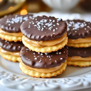 - 2 sleeves of Ritz crackers - 1 cup creamy peanut butter - 1 cup milk chocolate chips - 1/2 cup chopped nuts (use walnuts, pecans, or your favorite nuts) The main ingredients are simple and easy to find. Ritz crackers give a nice crunch. Creamy peanut butter adds rich flavor. Milk chocolate chips bring sweetness. Chopped nuts add a fun texture. - Sea salt - Powdered sugar You can enhance your cookies with sea salt. A sprinkle brings out the chocolate taste. Powdered sugar adds a sweet touch and a lovely look. - Present these cookies on a decorative platter. - Add a small bowl of mixed nuts on the side for extra crunch. Serving ideas make your cookies shine. Use a fun plate to show them off. The mixed nuts add a nice contrast and flavor. Everyone will enjoy these simple yet tasty treats! {{ingredient_image_2}} - Set temperature to 350&deg;F (175&deg;C). - Take a Ritz cracker and spread creamy peanut butter on one side. - Place another cracker on top to make a sandwich. Repeat this for all crackers. - Use a microwave-safe bowl to hold the milk chocolate chips. - Melt in 30-second bursts, stirring after each. Keep going until the chocolate is smooth. - Dip each peanut butter sandwich in the melted chocolate. Make sure it is coated well. - Gently shake off any extra chocolate before placing them back on the baking sheet. - Line a baking sheet with parchment paper. Place the coated sandwiches on it, spaced apart. - Bake for 6-8 minutes, just until the chocolate looks set. - Let the cookies cool on the baking sheet for a few minutes. - Transfer them to a wire rack to cool completely. For the best cookies, bake them for 6 to 8 minutes. Watch closely. The chocolate should look set but not hard. This keeps the cookies soft and chewy. To get the right chocolate coating, dip each cracker sandwich fully. Shake off extra chocolate gently. A smooth coat looks nice and tastes great. For nuts, walnuts and pecans work well. They add crunch and flavor. You can also mix in almonds or hazelnuts. These will give your cookies a new twist. Try alternative toppings like sprinkles or crushed candies. They add color and fun. You can also use sea salt to balance the sweetness. Do not overcrowd the baking sheet. Space them out to allow even baking. If they are too close, they may stick together. Let the cookies cool properly. If you move them too soon, they may break. Allow them to cool on the baking sheet for a few minutes first. Then, transfer them to a wire rack. This helps them stay firm and tasty. Pro Tips Use Room Temperature Ingredients: Ensure your peanut butter is at room temperature for easier spreading on the crackers. Experiment with Chocolate: Try using dark chocolate or white chocolate for a different flavor twist in your cookies. Chill for Better Coating: Refrigerate the assembled cracker sandwiches for about 10 minutes before dipping to help the chocolate set better. Storage Tips: Store your cookies in an airtight container at room temperature to maintain freshness and prevent them from getting soggy. {{image_4}} You can change the nut butter for fun flavors. Almond butter gives a sweet touch. It adds a nutty twist. Cashew butter is another great choice. It has a creamy taste that blends well. Both options work great in the Ritz Cracker Cookies. Adding flavorings can boost your cookies. A splash of vanilla extract adds warmth. It makes the cookies taste even better. If you like mint, try mint extract. It gives a fresh and cool flavor. Just a little goes a long way. Want a healthier snack? You can use sugar-free chocolate options. This swaps out some sugar while keeping the taste. You can also use whole grain Ritz crackers. They add fiber and nutrients. Both changes help make this treat a bit better for you. To keep your Ritz cracker cookies fresh, store them in an airtight container. Place a piece of parchment paper between layers to avoid sticking. Keep them in a cool, dry place. These cookies stay tasty for about a week if stored properly. Yes, you can freeze these cookies! To freeze them, first let the cookies cool completely. Then, wrap each cookie in plastic wrap. Place the wrapped cookies in a freezer bag to protect them from air. They stay good in the freezer for up to three months. For thawing, take the cookies out and let them sit at room temperature for about 30 minutes. This way, they regain their softness. Enjoy your treats anytime! Yes, you can use other crackers. Try saltines or even graham crackers. Each gives a unique taste. Look for options that are sturdy, so they hold up well. These cookies contain common allergens. They have peanuts and chocolate. If you have allergies, check labels carefully. Choose nut-free chocolate if needed. To make gluten-free cookies, use gluten-free crackers. Brands like Sch&auml;r or Glutino offer great options. Make sure the chocolate chips are also gluten-free. If your chocolate isn&rsquo;t melting, check the microwave settings. Use short bursts of heat. Stir often to help it melt evenly. If it seizes, add a tiny bit of oil. In this blog post, I covered how to make tasty Ritz Cracker Cookies. We explored the main ingredients, like Ritz crackers and chocolate chips, and shared step-by-step instructions. I also offered tips for texture, flavor, and storage options. Remember, practice helps you perfect these treats. Don't hesitate to experiment with different nut butters or toppings. You can create your own delicious twist. Enjoy making these cookies, and share them with friends for a fun treat!