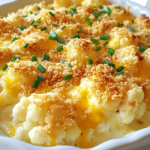 Cheesy Cauliflower Casserole Rich and Creamy Delight