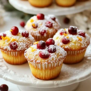 To make these Cake Mix Cranberry Orange Muffins, gather the following ingredients: - 1 box of vanilla cake mix - 1 cup fresh or frozen cranberries, rinsed and drained - Zest of 1 large orange, finely grated - 1/2 cup fresh orange juice, preferably freshly squeezed - 1/3 cup vegetable oil - 2 large eggs - 1 teaspoon vanilla extract - Optional mix-ins: 1/2 cup chopped walnuts or pecans - Optional flavor enhancement: 1/2 teaspoon ground cinnamon - Optional garnish: Powdered sugar for dusting You will love how simple these ingredients come together. The vanilla cake mix serves as a great base. The tartness of cranberries pairs perfectly with the bright, zesty orange. This combo creates a delightful flavor explosion. Using fresh orange juice and zest makes the muffins taste bright and fresh. The vegetable oil keeps them moist and tender. If you like a little crunch, you can add walnuts or pecans. The ground cinnamon adds warmth and spice, making these muffins perfect for any time of year. Lastly, a dusting of powdered sugar on top makes them look fancy, even though they are easy to make. These ingredients are not just tasty; they come together quickly. You can whip up a batch in no time. {{ingredient_image_2}} - Preheat oven to 350&deg;F (175&deg;C). - Prepare muffin tin with liners or cooking spray. - In a bowl, combine vanilla cake mix and optional cinnamon. - Whisk together orange juice, vegetable oil, eggs, and vanilla extract until smooth. - Gradually pour the wet mixture into the dry. Stir until just combined. - Carefully fold in cranberries, orange zest, and optional nuts. - Fill muffin cups about two-thirds full. Bake for 18-22 minutes. - Cool muffins in the pan for 5 minutes. Transfer to a wire rack. Dust with powdered sugar if desired. To get the best texture for your muffins, avoid overmixing. When you mix the batter, stop when it looks just combined. You can leave some lumps in the batter. This keeps the muffins light and fluffy. Overmixing can make them dense, and we want a soft bite, not a brick! When filling your muffin cups, do it evenly. Each cup should be about two-thirds full. This gives the muffins room to rise nicely while baking. If you fill them too high, they may spill over. If you fill them too low, they won't rise as high. Finding that sweet spot is key! For a flavor kick, consider adding spices or more zest. A sprinkle of cinnamon can add warmth. You can also try adding lemon or lime zest along with the orange. These small touches can elevate your muffins to a new level. Don't be afraid to experiment! Pro Tips Fresh Ingredients Matter: Using fresh cranberries and freshly squeezed orange juice will enhance the flavor and texture of your muffins. Don&rsquo;t Overmix: Mix the batter until just combined to ensure your muffins remain light and fluffy. Overmixing can lead to dense muffins. Adjust Sweetness to Taste: If you prefer a sweeter muffin, consider adding a bit of sugar or using a sweeter cake mix for a delightful treat. Cooling Tip: Allow muffins to cool completely on a wire rack to maintain their texture and prevent sogginess from trapped steam. {{image_4}} You can use gluten-free cake mix if you need a gluten-free option. This swap keeps the muffins tasty and light. Just make sure to check the box for baking instructions. Different brands may vary slightly. Try other berries like blueberries or raspberries for a fun twist. You can also use lemon or lime juice for a zesty kick. Mixing and matching flavors keeps every batch unique. If you want a nut-free option, swap nuts for seeds. Pumpkin seeds and sunflower seeds add a nice crunch. Plus, they keep the muffins safe for those with nut allergies. Enjoy experimenting with these options! You can store your muffins in an airtight container. Keep them at room temperature for up to three days. This keeps them fresh and tasty. For longer freshness, refrigerate the muffins. They can stay good for about a week. If you want to save them for later, freeze them. Just put them in a freezer-safe bag. They will last for about three months. To enjoy warm muffins, simply microwave them for a few seconds. This revives their soft texture and flavor. If you prefer, you can also reheat them in the oven at a low temperature. Enjoy every bite! Yes, you can use other cake mixes. Chocolate cake mix adds a rich taste. Spice cake mix brings warmth and depth. Both options give a unique twist to the muffins. You can get creative and mix flavors. Just remember, choose a mix that pairs well with cranberries and oranges. No, you do not need to thaw frozen cranberries. You can use them straight from the freezer. This makes the process quick and easy. Frozen cranberries work well in the batter. They will bake nicely and keep the muffins moist. Just rinse and drain them before adding. To make these muffins healthier, consider some simple swaps. Use whole wheat cake mix for added fiber. You can replace vegetable oil with applesauce for moisture. Reducing sugar will also help cut calories. Adding nuts boosts protein and healthy fats. These small changes can keep the flavor while improving nutrition. These muffins combine sweet cranberries and fresh orange for a tasty treat. You learned how to mix easy ingredients, bake them, and cool for a delicious snack. Remember to avoid overmixing, so they stay fluffy. Feel free to experiment with different flavors and add-ins. Storing them properly keeps them fresh for longer. Enjoy making these muffins for yourself and your friends. Happy baking!