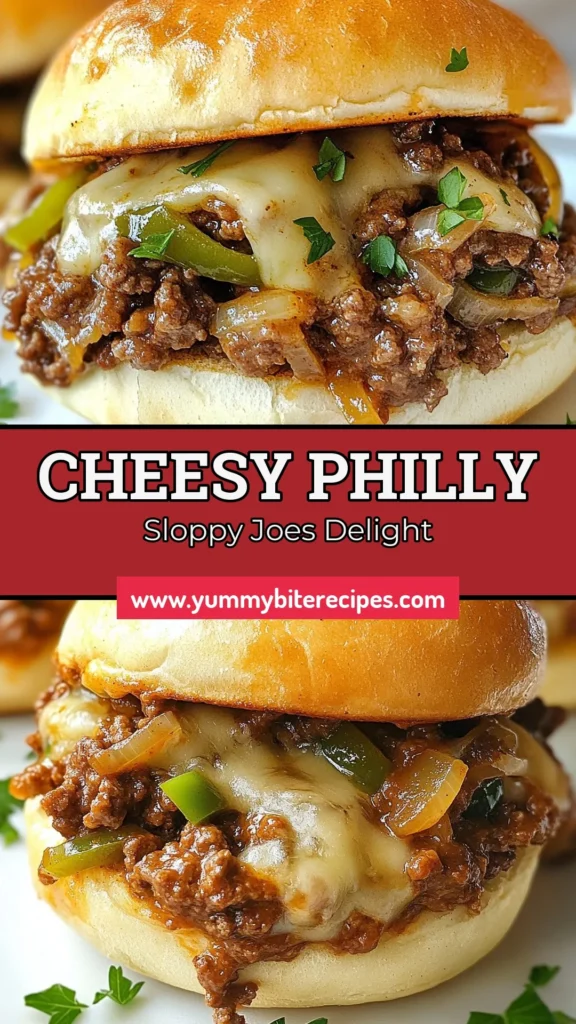 Looking for a delicious twist on a classic? Try these Philly Cheesesteak Sloppy Joes! This easy Sloppy Joes recipe combines ground beef cheesesteak flavors with gooey provolone cheese for an irresistible meal. Perfect for weeknight dinners, these cheesy Sloppy Joes are a hit with the whole family. Get ready to savor every bite! Save this recipe for your next cooking adventure! #PhillyCheesesteakSloppyJoes #EasySloppyJoesRecipe #CheesySloppyJoes #GroundBeefCheesesteak