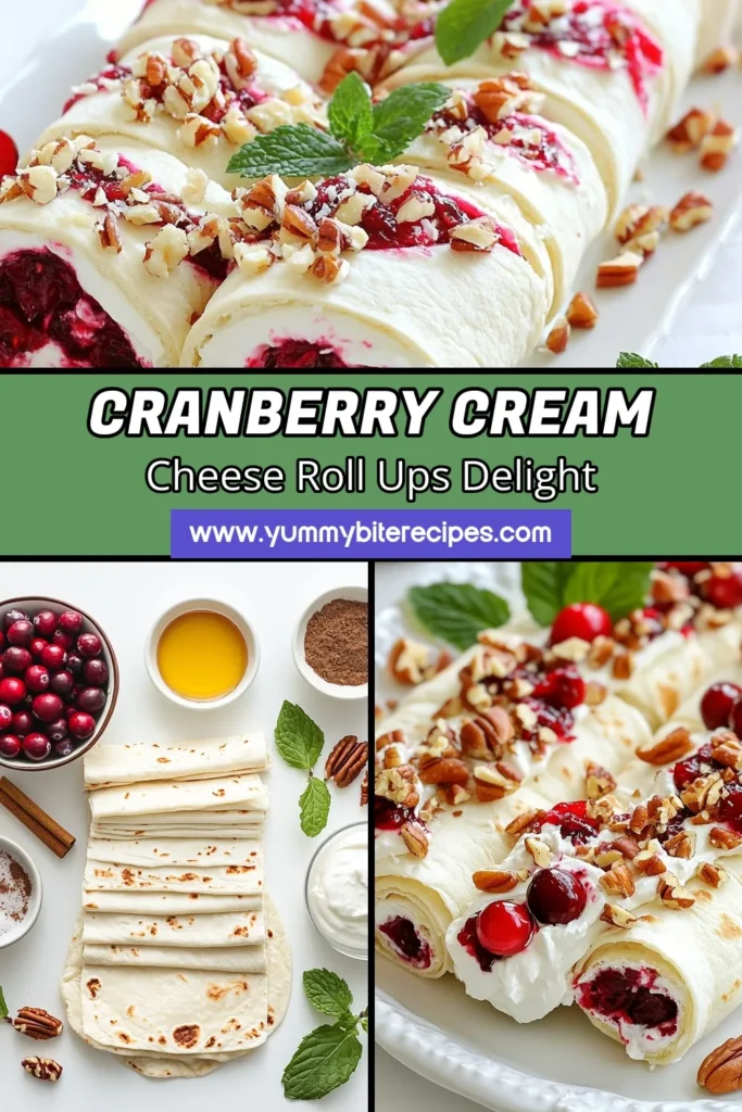 Looking for a stunning yet simple addition to your holiday party snacks? Try this easy Cranberry Roll Ups recipe! Bursting with flavors from cream cheese roll ups, fresh cranberries, and a hint of cinnamon, these festive appetizers are sure to impress your guests. Perfect as a delicious holiday treat or dessert! Click to discover the full recipe and save for your next celebration! #CranberryRollUps #FestiveAppetizers #HolidaySnacks #EasyCranberryDesserts