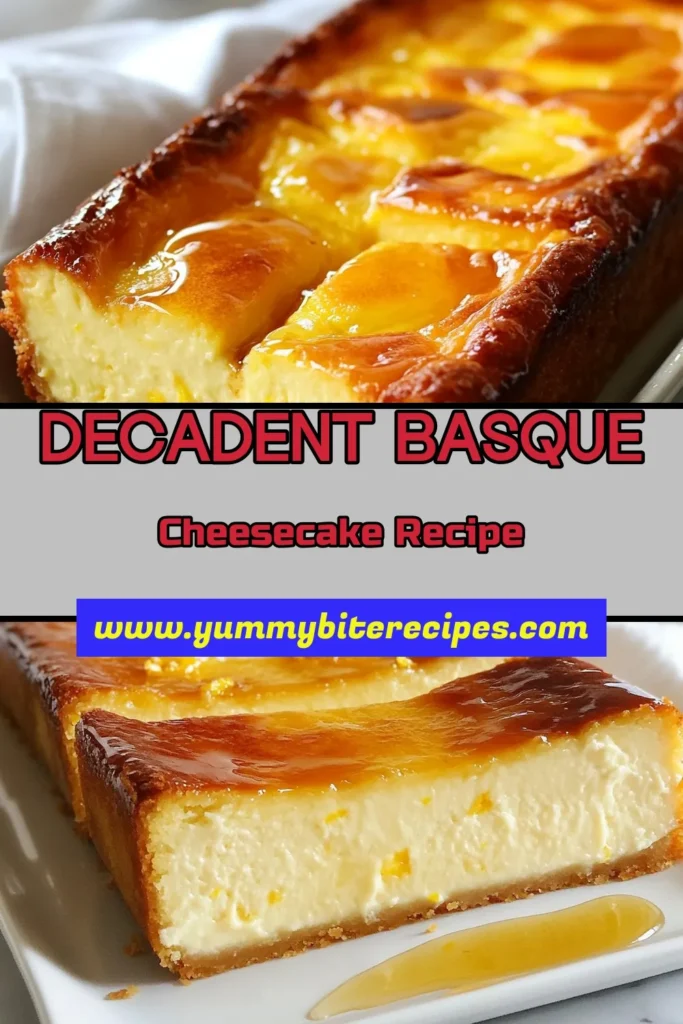Indulge in the divine taste of this Basque cheesecake recipe made easy with a loaf pan! This creamy cheesecake dessert captures traditional flavors while being simple to prepare. With just a few ingredients, you'll create a delightful treat that's perfect for any occasion. Don't miss out—save this easy cheesecake recipe for later! Try it and impress your friends with this delicious traditional Basque dessert. #BasqueCheesecake #EasyDesserts #CheesecakeRecipe #DessertLovers