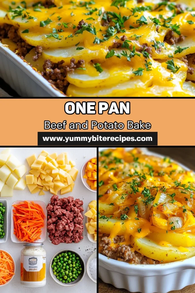 Looking for a comforting meal? Try this savory ground beef casserole that combines layers of tender potatoes and seasoned ground beef for a delicious potato beef bake recipe. This cheesy beef and potato dish is perfect for busy nights and is an easy ground beef recipe your family will love. Dive into this comfort food casserole and make it a staple in your home! Save this recipe for quick reference. #CasseroleRecipe #ComfortFood #GroundBeef #EasyRecipes