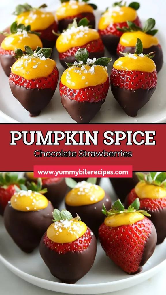 Indulge in the flavors of fall with this easy chocolate covered strawberries recipe featuring pumpkin spice strawberries! These pumpkin chocolate treats combine fresh strawberries with a rich blend of chocolate and pumpkin for a unique dessert. Perfect for parties or a sweet snack, this fall dessert recipe is sure to impress. Try these delicious chocolate strawberry desserts today! Save this recipe for your autumn gatherings! #ChocolateCoveredStrawberries #PumpkinSpice #FallDesserts #PumpkinTreats