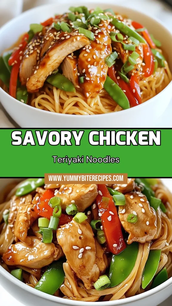 Discover the delight of Chicken Teriyaki Noodles, a quick chicken dinner that’s perfect for busy nights. This easy teriyaki recipe combines tender rice noodle stir-fry with juicy chicken and vibrant veggies for an Asian-inspired noodle dish that’s bursting with flavor. In just 30 minutes, you can enjoy a satisfying meal that everyone will love. Save this recipe for an effortless weeknight dinner! #ChickenTeriyakiNoodles #EasyTeriyakiRecipes #RiceNoodleStirFry #QuickChickenDinner