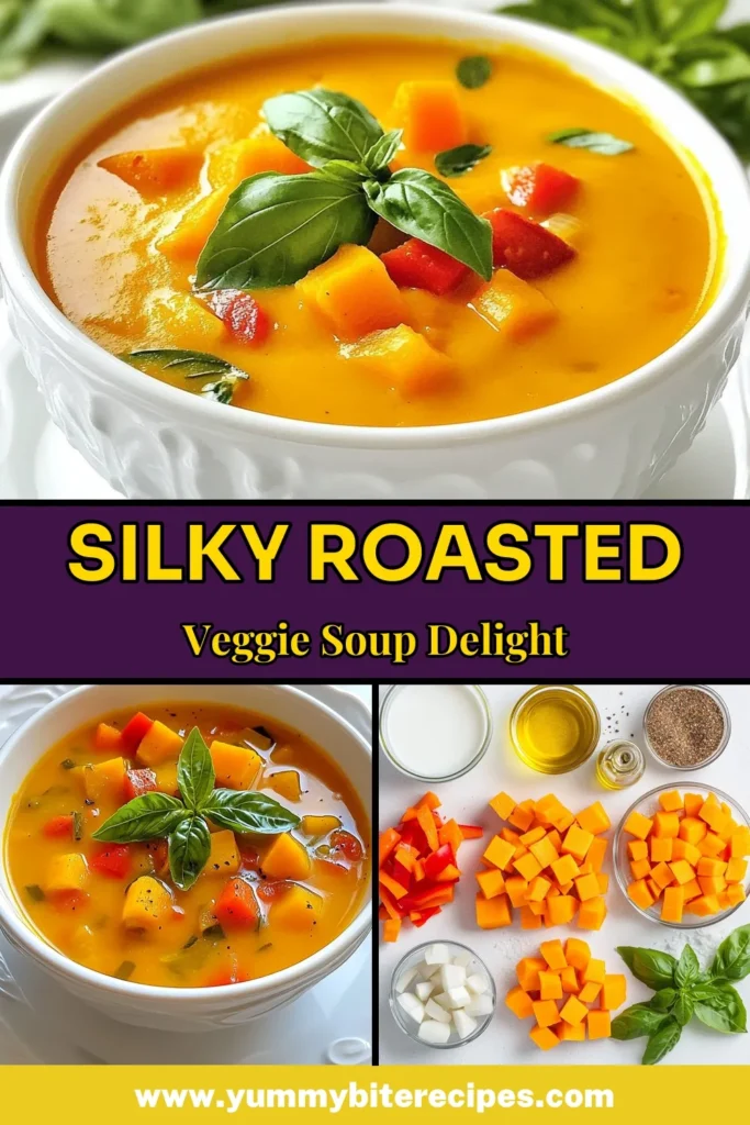 Warm up with this delightful roasted vegetable soup recipe that’s easy to make and vegan-friendly! This silky butternut squash soup is creamy with the addition of coconut milk, making it a perfect comfort meal. Packed with wholesome veggies, it's not only nutritious but also satisfying. Enjoy this easy vegetable soup that will impress your family and friends! Don't forget to save this coconut milk soup recipe for later! #RoastedVegetableSoup #VeganCreamySoup #EasyVegetableSoup #ButternutSquashSoup