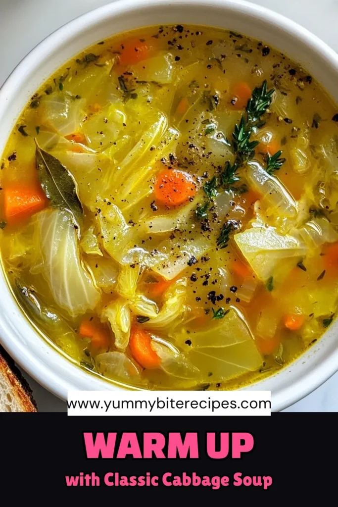 Discover the joy of cooking with this classic cabbage soup recipe! Packed with nutrients, this healthy vegetable soup is perfect for anyone looking for hearty soup recipes that are both delicious and low sodium. Enjoy a bowl of this comforting low sodium cabbage soup that combines fresh cabbage, carrots, and spices for an unbeatable flavor. Save this recipe for a nourishing meal anytime! #CabbageSoupRecipe #HealthySoup #HeartySoup #LowSodiumRecipes