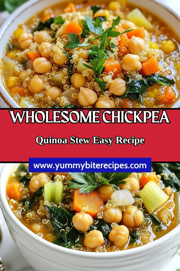 Discover the ultimate comfort food with our High-Protein Soup Collection featuring a hearty chickpea quinoa stew. Packed with nutrients, this vegan stew recipe is perfect for those seeking healthy quinoa recipes. With 30 minutes of prep, enjoy high-protein meals that satisfy your cravings. Ready to indulge? Save to your boards and bring warmth and nutrition to your kitchen today! #HealthyRecipes #VeganFood #HighProteinMeals #ComfortFood
