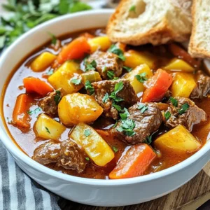 To make a true German goulash, you need these ingredients: - 2 lbs beef chuck, cut into 1-inch cubes - 2 tablespoons olive oil - 1 large onion, finely diced - 3 cloves garlic, minced - 2 tablespoons sweet paprika - 1 tablespoon caraway seeds - 4 medium potatoes, peeled and diced - 3 medium carrots, peeled and sliced - 1 bell pepper, diced (choose red or green for a pop of color) - 4 cups low-sodium beef broth - 1 can (14 oz) diced tomatoes, undrained - 2 tablespoons tomato paste - Salt and black pepper to taste These ingredients create a hearty and rich flavor. The beef chuck gives a tender bite, while the spices add warmth. You can enhance your goulash with these optional ingredients: - 1-2 bay leaves - 1 tablespoon Worcestershire sauce - 1 teaspoon smoked paprika Adding these will deepen the taste. Bay leaves bring a subtle aroma, and Worcestershire sauce adds a savory note. Before serving, consider these garnishes: - Fresh parsley, finely chopped - A dollop of sour cream - Crusty bread for dipping Garnishes not only add color but also elevate the dish. Fresh parsley adds brightness, while sour cream brings creaminess. Enjoy your goulash with warm bread for a complete meal! {{ingredient_image_2}} To start, gather your beef chuck. Cut it into 1-inch cubes. This size helps the beef cook evenly. In a large pot, heat 2 tablespoons of olive oil over medium-high heat. Add the beef cubes in batches. Do not overcrowd the pot. Sear the beef for 4-5 minutes until it turns brown on all sides. Once done, remove the beef from the pot and place it on a plate. Next, use the same pot to keep all the good flavors. Add the finely diced onion first. Saut&eacute; it for about 5 minutes until it is soft and translucent. Then add 3 cloves of minced garlic. Stir for another minute to let the garlic smell great, but don&rsquo;t burn it. Now, it&rsquo;s time to enhance the flavor! Sprinkle in 2 tablespoons of sweet paprika and 1 tablespoon of caraway seeds. Stir these spices for 1-2 minutes. This toasting brings out their best taste. Now, return your browned beef to the pot. Add 4 diced potatoes, 3 sliced carrots, and your choice of a diced bell pepper. Mix everything well so the veggies and beef blend together. Pour in 4 cups of low-sodium beef broth. Then, add a can of 14 oz diced tomatoes, undrained, and 2 tablespoons of tomato paste. Mix it all together. Season with salt and black pepper to your liking. Bring this mix to a boil, then lower the heat to let it simmer. Cover the pot and let it simmer for 1.5 to 2 hours. Stir occasionally. This slow cooking makes the beef tender and the veggies soft. When ready, check if the beef is fork-tender. If it is, your goulash is done! If the goulash looks too thick, add a little more broth or water until it&rsquo;s just right. Before serving, taste it and adjust seasoning if needed. To get that true German taste, use sweet paprika. This spice gives a rich depth. Caraway seeds add a unique flavor. Don&rsquo;t skip browning the beef. It seals in juices and adds color. Saut&eacute; your onions until they&rsquo;re soft and slightly golden. This step builds a solid base for flavor. Always use low-sodium beef broth. It allows you to control the saltiness. One common mistake is overcrowding the pot. When you brown the beef, do it in batches. Overcrowding leads to steaming instead of browning. Another pitfall is not letting the goulash simmer long enough. This helps the flavors meld. If you add too much water, the dish can lose its richness. Taste and adjust seasoning as needed. Serve your German goulash in deep bowls. Accompany it with crusty bread for dipping. A side of pickled cucumbers can add a nice crunch. For drinks, consider a light German beer or a glass of red wine. Garnish with fresh parsley for a pop of color. This adds both taste and visual appeal. Enjoy each spoonful of this hearty meal! Pro Tips Choose the Right Cut: Opt for beef chuck as it becomes tender and flavorful through slow cooking, ensuring a rich goulash. Toast Your Spices: Always toast the paprika and caraway seeds briefly before adding other ingredients to enhance their aromas and flavors. Adjust Seasoning Gradually: Taste and adjust seasoning towards the end of cooking; it's easier to add salt and pepper than to correct an over-seasoned dish. Let It Rest: Allow the goulash to rest for about 10 minutes after cooking before serving; this helps the flavors meld together beautifully. {{image_4}} German goulash has many tasty twists. Each region adds its own flair. In Bavaria, cooks often use dark beer for depth. In Swabia, you might find a mix of pork and beef. The spices can also change. Some people add chili for a kick. Others prefer it mild with just paprika. Each version reflects local tastes and traditions. You can enjoy goulash without meat too! Use hearty mushrooms instead of beef for texture. Sweet potatoes or lentils can add protein and flavor. Replace beef broth with vegetable broth. This keeps the base rich and savory. You can still use all the classic spices. The dish stays warm and comforting for all. Germany has many local ingredients that can enhance goulash. In northern regions, you might find fish goulash. The fresh catch adds a unique taste. In the south, farmers may add local root vegetables. Carrots, parsnips, and turnips can make it heartier. Feel free to mix in what you love. Each ingredient makes the meal more personal and special. To store leftover German goulash, let it cool first. Place it in an airtight container. Make sure to cover it well. Store in the fridge for up to three days. If you want to keep it longer, freezing is a good option. When you&rsquo;re ready to eat the goulash again, take it out of the fridge. Pour it into a pot and heat on low. Stir often to avoid burning. You can also use a microwave. Heat in a microwave-safe bowl, covered, for about 2-3 minutes. Stir halfway through. Make sure it&rsquo;s hot all the way through before serving. For long-term storage, freeze the goulash in a freezer-safe container. Leave space at the top because it will expand when frozen. Label the container with the date. It can last up to three months in the freezer. To thaw, move it to the fridge overnight. Reheat as mentioned above. Enjoy your hearty meal whenever you want! German goulash comes from Hungary. It has roots in a dish called p&ouml;rk&ouml;lt. Over time, Germany added its own twists. Today, it blends rich flavors with hearty ingredients. You can find it in homes and restaurants alike. Yes, you can use other meats. Pork or turkey works well, too. Just cut them into cubes, like the beef. The cooking time may change slightly, so keep an eye on it. If your goulash is too thin, don't worry. You can add more diced potatoes or carrots. They will cook down and help thicken the sauce. Another option is to mix cornstarch with cold water and stir it in. - What can I serve with German Goulash? German goulash pairs well with crusty bread. You can also serve it over egg noodles or rice. A simple green salad adds a fresh touch. If you want more flavor, try a dollop of sour cream on top! In this article, we explored how to make authentic German goulash. We discussed key ingredients, cooking steps, and tips for great flavor. You learned about variations, storage methods, and common questions. Remember, using fresh ingredients and avoiding common mistakes can greatly improve your dish. Enjoy experimenting with different flavors and techniques. Your goulash will be a hit whether you stick with tradition or try something new. Happy cooking!