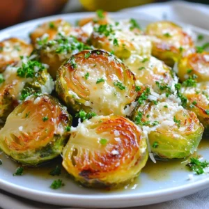 - 1 lb Brussels sprouts - 4 cloves garlic - 1/3 cup Parmesan cheese - 3 tablespoons extra virgin olive oil - 1 teaspoon kosher salt - 1/2 teaspoon black pepper - 1/4 teaspoon red pepper flakes (optional) - Fresh parsley (for garnish) Garlic Parmesan Roasted Brussels Sprouts need fresh, bright ingredients. Start with 1 lb of Brussels sprouts. Trim and halve them for even cooking. Next, use 4 cloves of garlic, minced finely. Garlic gives a bold flavor that makes this dish shine. You will also need 1/3 cup of finely grated Parmesan cheese. This cheese adds a rich taste and a crispy texture. Don't forget 3 tablespoons of extra virgin olive oil. This oil helps the sprouts roast nicely and adds healthy fats. For seasoning, gather 1 teaspoon of kosher salt and 1/2 teaspoon of black pepper. These enhance the natural flavors. If you like spice, add 1/4 teaspoon of red pepper flakes. This is optional but gives a nice kick. Finally, fresh parsley is perfect for garnish. It adds color and freshness to your dish. With these ingredients, you're ready to make a delicious side that everyone will love. {{ingredient_image_2}} Start by trimming the ends of the Brussels sprouts. Cut them in half to help them cook evenly. Next, take the garlic cloves and mince them finely. This will add great flavor to your dish. In a large bowl, combine the halved Brussels sprouts with the minced garlic. Add the olive oil, kosher salt, black pepper, and red pepper flakes if you want some heat. Toss everything together until each sprout is well-coated with the oil and spices. Preheat your oven to 400&deg;F (200&deg;C). Line a baking sheet with parchment paper. Spread the Brussels sprouts evenly in a single layer on the sheet. Roast them for about 20-25 minutes. Halfway through, take them out and toss again to make sure they roast evenly. In the last five minutes of roasting, sprinkle the grated Parmesan cheese over the sprouts. This will melt and turn a lovely golden color. Once done, remove them from the oven and add fresh parsley for a bright finish. Enjoy the crunchy, cheesy goodness! To get the best results, space the Brussels sprouts well. A little room helps them roast evenly. When you roast them, they need air to become crisp. If they touch, they might steam instead. This can lead to a soft texture. Toss the sprouts halfway through cooking. This step helps them brown evenly. It allows each side to get that nice golden color. Just take them out, give them a gentle stir, and put them back in. Timing is key for adding Parmesan cheese. Sprinkle it on during the last five minutes of roasting. This allows the cheese to melt and get crispy. You want that perfect cheesy layer on top. You can swap the Parmesan for other cheeses, too. Try Pecorino Romano for a sharper taste. If you prefer a milder option, use Grana Padano. Each change gives a new twist to the dish. Don&rsquo;t hesitate to add more flavor! You can mix in spices like garlic powder or smoked paprika. These will make the sprouts even tastier. If you need to make changes for diet needs, consider other options. Use olive oil instead of butter for a vegan choice. You can also skip cheese and add nutritional yeast for a cheesy flavor without dairy. These swaps help everyone enjoy this dish! Pro Tips Choose Fresh Brussels Sprouts: Look for firm, bright green Brussels sprouts with tightly packed leaves for the best flavor and texture. Don't Skip the Toss: Tossing the Brussels sprouts halfway through roasting ensures even cooking and helps achieve that perfect crispness. Experiment with Cheese: Try adding different cheeses like Pecorino Romano or a sprinkle of feta for a unique twist on the classic Parmesan flavor. Serving Suggestions: These roasted Brussels sprouts pair wonderfully with grilled meats or as a topping for grain bowls, adding both flavor and nutrition. {{image_4}} If you can't find Brussels sprouts, try these options: - Broccoli florets - Cauliflower florets - Green beans - Asparagus For vegan cheese, consider using: - Nutritional yeast - Vegan Parmesan - Cashew cheese - Almond cheese To brighten the dish, add citrus flavors. Squeeze some lemon or lime juice over the sprouts before serving. This adds a fresh zing. You can also mix in different herbs and spices. Try: - Thyme for earthiness - Rosemary for a strong flavor - Paprika for a smoky touch For special occasions, serve Brussels sprouts in a large bowl. Drizzle extra olive oil on top for a lovely finish. Garnish with fresh parsley for color. These sprouts pair well with main dishes like: - Grilled chicken - Roast beef - Quinoa salad Feel free to experiment and find your favorite way to enjoy this dish! After you cook your Brussels sprouts, let them cool. Place them in a container. Seal it tightly. Store the container in your fridge. They stay fresh for up to three days. To keep them tasty, avoid stacking them too high. This way, they won&rsquo;t get soggy. To reheat your Brussels sprouts, use the oven. Preheat it to 350&deg;F (175&deg;C). Spread the sprouts on a baking sheet. Bake them for about 10 minutes. This helps keep their crunch. You can also use a skillet. Heat a little oil over medium heat and toss the sprouts. This gives them a nice, crisp finish. You can freeze cooked Brussels sprouts. First, let them cool completely. Place them in a freezer bag, removing as much air as possible. They can stay frozen for up to three months. If you want to freeze raw sprouts, wash and trim them first. Blanch them in boiling water for three minutes, then cool in ice water. After that, freeze them in a bag. When you are ready to use them, thaw overnight in the fridge. Reheat as you like. Brussels sprouts take about 20 to 25 minutes to roast at 400&deg;F (200&deg;C). It's key to check them halfway through cooking. Toss the sprouts to help them roast evenly. This promotes a nice golden-brown color and a crisp texture. Yes, you can prep the Brussels sprouts ahead. Trim and halve them, then store in the fridge for a day. Keep the garlic, oil, and seasonings separate. On cooking day, mix everything and roast. This saves time and keeps them fresh. These Brussels sprouts pair well with many dishes. Try them with roasted chicken or grilled salmon. They also work great alongside quinoa or rice dishes. For a complete meal, serve them with a simple salad to balance the flavors. This blog post outlined a simple recipe for Garlic Parmesan Roasted Brussels Sprouts, starting with essential ingredients and clear preparation steps. You learned how to roast Brussels sprouts perfectly and explore flavor variations. Remember to use fresh herbs or different cheeses to enhance taste. With these tips, you can create a delicious dish easily. Enjoy serving it with your favorite meals or at special events. Happy cooking!