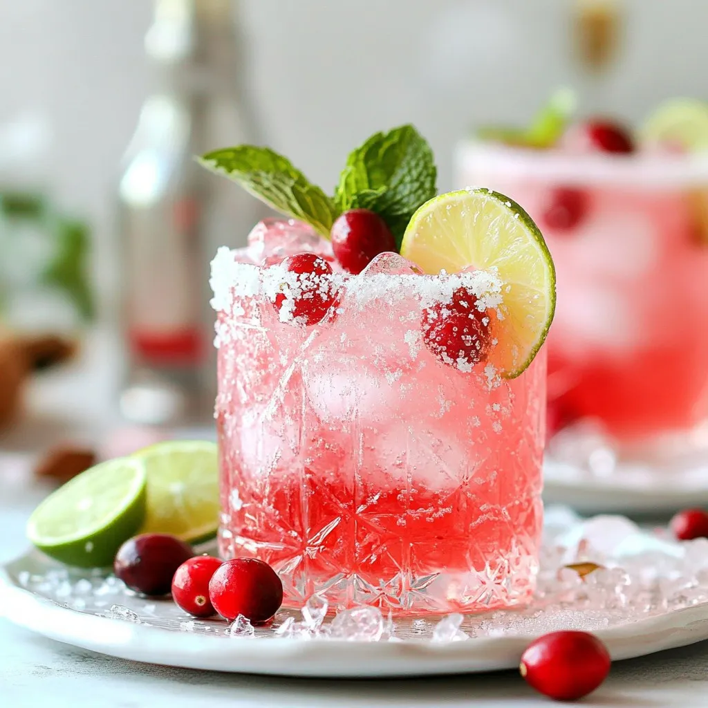 - 1 cup coconut water - 1/2 cup cranberry juice - 1/2 cup sparkling water - 1 tablespoon freshly squeezed lime juice - 1 tablespoon agave syrup (optional) - 1/4 teaspoon peppermint extract The main ingredients give the Winter Wonderland Mocktail its bright and refreshing taste. Coconut water adds a light and tropical flavor. Cranberry juice provides a sweet and tart punch. Sparkling water adds fizz and fun. Fresh lime juice brightens the drink and balances the sweetness. Agave syrup can sweeten it more, but it is not a must. Peppermint extract gives this mocktail its festive, minty scent. - Fresh mint leaves - Edible glitter - Lime slices Garnishes make the drink look special. Fresh mint leaves add a pop of green and a lovely aroma. Edible glitter adds a magical touch that sparkles in your glass. Lime slices on the rim not only look pretty but also add more lime flavor. These garnishes make your drink feel like a true winter wonderland treat! {{ingredient_image_2}} 1. Start with a large pitcher. 2. Pour in 1 cup of coconut water. 3. Next, add 1/2 cup of cranberry juice. 4. Squeeze in 1 tablespoon of fresh lime juice. 5. If you like it sweeter, add 1 tablespoon of agave syrup. 6. Stir well until all the drinks mix together. 1. Carefully add 1/4 teaspoon of peppermint extract to the pitcher. 2. Stir the mixture again. 3. Taste it. If it needs more mint, add a bit more peppermint. 1. Take your glasses and fill them with ice cubes. 2. Pour the mocktail mixture over the ice until each glass is two-thirds full. 3. Slowly add sparkling water to each glass for a nice fizz. 4. Use a straw or spoon to gently stir the drink. 5. If you want a special touch, add a pinch of edible glitter. 6. Finish by garnishing with fresh mint leaves and a slice of lime. To make the best Winter Wonderland Mocktail, keep a few tips in mind. First, when you mix your drinks, use a gentle stirring motion. This helps keep the fizz alive. If you stir too hard, the bubbles can disappear. Second, balance the flavors well. You want the sweetness from the agave syrup and the tartness from the cranberry juice to blend perfectly. Start with a little syrup. You can always add more if needed. To make your mocktail look magical, consider using edible glitter. Just a pinch adds sparkle and fun to each glass. When you add the glitter, do it right before serving. This keeps it floating nicely. For garnishes, fresh mint leaves add a pop of green. Lime slices on the rim look bright and fresh. You can even add a few cranberries for extra color. Choosing the right glass makes a difference. Use clear glasses to show off the drink's colors. Tall glasses work well for this mocktail. Fill each glass with ice before pouring in your mix. This keeps the drink cold. For snacks, pair your mocktail with winter treats like cheese platters or spiced nuts. They balance the drink's sweetness and add a festive touch. Pro Tips Adjust the Sweetness: Feel free to modify the amount of agave syrup to match your preference for sweetness. Start with a small amount and add more if desired. Chill the Ingredients: For an extra refreshing mocktail, chill the coconut water and cranberry juice beforehand, or use frozen fruits instead of ice cubes to keep the drink cold without diluting it. Experiment with Flavors: Don't hesitate to add your favorite flavors! Try substituting the peppermint extract with other extracts like vanilla or almond for a unique twist. Garnish Creatively: Enhance the visual appeal by using various garnishes such as pomegranate seeds or edible flowers alongside mint and lime slices for a festive presentation. {{image_4}} You can switch coconut water for other bases. Try using sparkling apple cider for a sweet twist. Or opt for lemonade for a citrusy taste. Each choice brings a new vibe to the mocktail. You can also use different fruit juices. Orange juice adds brightness, while pomegranate juice gives a rich color. Mix and match your favorites to create a unique drink. Add seasonal spices for a cozy feel. A sprinkle of cinnamon or nutmeg can warm up the drink. You can also try a dash of ginger for a spicy kick. Creating layered mocktails is a fun way to impress guests. Pour juices slowly over a spoon to keep them separate. This gives a beautiful, colorful effect in the glass. Incorporating flavored syrups can enhance your mocktail. Try vanilla or hazelnut syrup for extra sweetness. You can also use mint syrup to boost the peppermint flavor. Combining with herbal teas adds depth to the drink. Brew some chamomile or peppermint tea and chill it. Mix it into your mocktail for a soothing touch. To store leftover mocktail mixture, pour it into a clean container. Use a jar with a lid or a pitcher. This keeps the drink fresh and safe. If you have fresh ingredients left, like mint and lime slices, store them separately. Place mint in a glass of water in the fridge. Wrap lime slices in plastic wrap. This helps them stay fresh longer. The shelf life of the mocktail ingredients varies. Coconut water and cranberry juice last about 5 to 7 days in the fridge once opened. Keep the mixture sealed tightly to maintain flavor. If you want to extend freshness, store it in smaller containers. This reduces air exposure and slows spoilage. To refresh leftovers, give the mocktail a good stir before serving. You may need to add some ice if it has warmed up. If it tastes flat, pour in a splash of sparkling water to restore fizz. For a nice touch, add fresh mint leaves and lime slices again when serving. This keeps the drink looking lively and inviting. Yes, you can make the Winter Wonderland Mocktail ahead of time. Mix the coconut water, cranberry juice, lime juice, and agave syrup in a pitcher. Store it in the fridge. Add the peppermint extract and sparkling water just before serving. This keeps the drink fresh and fizzy. If you don't have peppermint extract, try using mint leaves. Muddle fresh mint leaves in the pitcher for a great flavor. You may also consider using mint syrup for sweetness and flavor. Just adjust to taste. Absolutely! The Winter Wonderland Mocktail is kid-friendly. It has no alcohol and uses fun ingredients. Kids love the bright colors and sparkling bubbles. It is a great choice for holiday gatherings with family. To reduce the sweetness, skip the agave syrup. You can also add more lime juice for a tangy kick. Adjust the cranberry juice to balance the flavors. Taste as you mix to get it just right. While this mocktail is refreshing cold, you can serve it warm. Heat the coconut water and cranberry juice gently. Add lime juice and mint for flavor. Skip the sparkling water and serve it in warm mugs. It’s a cozy twist for chilly nights! This mocktail blends coconut water, cranberry juice, and lime for a refreshing drink. You can adjust the sweetness and add flavors like peppermint. Garnish with mint and edible glitter for flair. Overall, serve this easy drink for any gathering. Show off your skills and impress your guests with creativity. Try variations and enjoy the vibrant taste. Remember, never hesitate to make it your own!