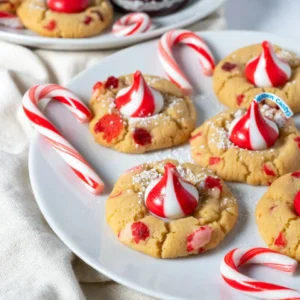 Candy Cane Kiss Cookies Festive and Sweet Delight