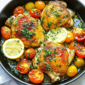 One-Pan Lemon Garlic Chicken Thighs Savory and Easy