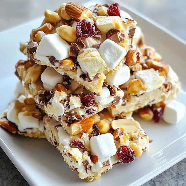 - 2 cups semi-sweet chocolate chips - 1 cup milk chocolate chips - 1 cup white chocolate chips - 1 cup roasted unsalted peanuts - 1 cup chopped pecans - 1 cup mini marshmallows - 1/2 cup dried cranberries - 1 teaspoon pure vanilla extract - Other nuts or dried fruits - Swaps for chocolate types (dark chocolate, etc.) When making Crockpot Candy Clusters, the right ingredients make all the difference. I love using a mix of chocolate chips. The semi-sweet, milk, and white chocolate create a lovely balance of flavors. Each bite is a treat. You can use nuts like roasted unsalted peanuts and chopped pecans. They add crunch and depth. I also add mini marshmallows for a soft texture and dried cranberries for a chewy bite. The vanilla extract enhances the flavors and ties it all together. Feel free to get creative! You can swap in dark chocolate for a richer taste. You can also try other nuts or dried fruits. Add what you love for a personal touch. This is your chance to make these treats truly yours. {{ingredient_image_2}} Start by pouring the semi-sweet, milk, and white chocolate chips into your crockpot. Set the temperature to low. This helps the chocolate melt slowly and evenly. Stir the chocolate every 10 minutes. This keeps it from burning and promotes smooth melting. After about 30 minutes, the chocolate should be mostly melted. Once the chocolate is smooth, add the roasted peanuts, chopped pecans, mini marshmallows, and dried cranberries. Don’t forget the vanilla extract! Stir well to coat all the ingredients. This step is key to blending the flavors. Cover the crockpot and cook on low for another 1 to 1.5 hours. Stir every 30 minutes to mix everything together. After cooking, prepare a baking sheet by lining it with parchment paper. This prevents sticking and makes cleanup easy. Use a spoon or cookie scoop to drop the chocolate mixture onto the sheet. You can make clusters of different sizes for a fun look. Let the clusters cool at room temperature for at least 1 hour. They need to harden completely before you enjoy them. For the best results, use semi-sweet, milk, and white chocolate chips. These chocolate types melt well and blend nicely. To avoid scorching chocolate, set your crockpot to low heat. Stir the chocolate every ten minutes. This step helps it melt evenly and prevents burning. Store your candy clusters in an airtight container. This keeps them fresh and tasty. They can stay good for up to two weeks. If you want them to last longer, place them in the fridge. Just make sure they are fully cooled first. To serve your candy clusters, arrange them in pretty cupcake liners. This makes them look fancy and fun. If you want to give them as gifts, wrap them in cellophane and tie them with a ribbon. It's a great way to share your tasty treats! Pro Tips Tip Title 1: Ensure all chocolate chips are of good quality for the best flavor and texture in your candy clusters. Tip Title 2: For a fun twist, try adding different nuts or dried fruits based on your preferences or what you have on hand. Tip Title 3: To speed up the cooling process, you can place the lined baking sheet in the refrigerator after shaping the clusters. Tip Title 4: Experiment with flavor extracts such as almond or peppermint to give your candy clusters a unique twist! {{image_4}} You can make your Crockpot Candy Clusters even more fun with flavor tweaks. Adding seasonal spices can bring warmth to your treats. Just a pinch of cinnamon or nutmeg can elevate the taste. If you love mint, try using peppermint-flavored chocolate. It adds a nice twist. You can also mix in other flavors, like orange zest, for a fresh touch. If you need dietary alternatives, you have options. For a vegan version, swap regular chocolate with dairy-free chocolate chips. You can replace the marshmallows with vegan ones, too. If you want gluten-free clusters, ensure your chocolate and nuts are certified gluten-free. For a sugar-free option, use sugar-free chocolate chips and a sugar substitute. These tweaks keep your candy clusters tasty and special for everyone! To keep your candy clusters fresh, use airtight containers. This helps keep moisture out. You can also freeze them for longer storage. Just place clusters in a freezer-safe bag. Make sure to seal it tightly. Store the containers in a cool, dry place. Avoid direct sunlight, as this can cause melting. These candy clusters have a shelf life of about two weeks. After that, they may lose their flavor or texture. Signs of spoilage include a dull appearance or an off smell. If you see any white spots, that’s a sign of fat bloom. It doesn’t mean they are bad, but their taste may not be great. Always check before enjoying! If you don’t have a crockpot, you can use a double boiler. Place a heat-safe bowl over a pot of simmering water. This method gently melts the chocolate without burning it. Stir the chocolate chips often. You can also use a microwave. Heat the chocolate in short bursts, stirring in between. This will help it melt evenly. The clusters are done when they look shiny and smooth. You want the chocolate to fully coat the nuts and marshmallows. After cooking, spoon a small amount onto parchment paper. Let it sit for a minute. If it hardens and holds its shape, it’s ready! Yes, you can make these candy clusters in advance. They store well for up to two weeks. Just place them in an airtight container. Keep them in a cool, dry place. If you want to store them longer, you can freeze them. Just make sure to separate layers with parchment paper. This will prevent sticking. These candy clusters combine rich chocolate and crunchy nuts for a tasty treat. You learned the best ingredients, simple steps, and helpful tips to make them shine. You can even customize flavors and options to fit your taste. Remember to store them right for long-lasting freshness. Enjoy making these fun snacks for yourself or as gifts!