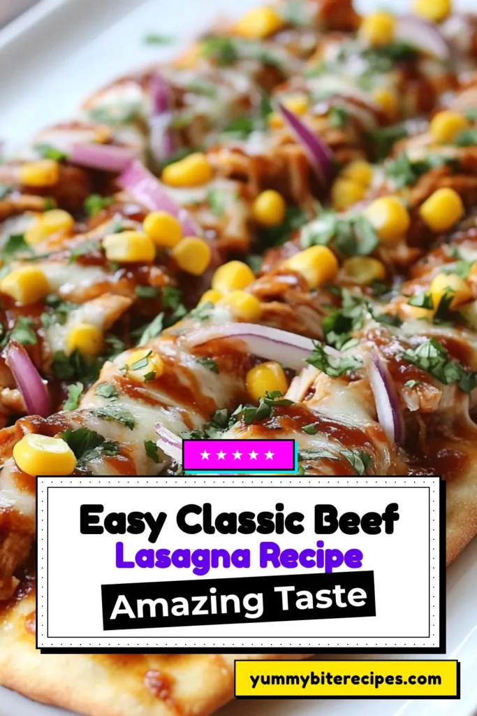 Discover the ultimate BBQ chicken flatbread pizza that's quick and easy! This homemade BBQ chicken flatbread is perfect for busy weeknights and will impress your family and friends. Our flatbread pizza recipe combines tender chicken, tangy BBQ sauce, and gooey mozzarella, all baked to perfection in just 22 minutes. Try this easy flatbread pizza today and elevate your dining experience! Save this recipe for later! #BBQChickenPizza #FlatbreadPizza #QuickBBQPizza #EasyRecipes