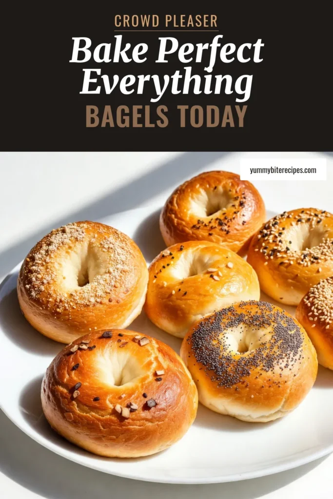 Create your own delicious homemade everything bagels with this easy bagel recipe! Discover how to make bagels from scratch using simple ingredients. Enjoy the fresh taste of baking bagels at home, perfect for breakfast or snacks. Follow our ultimate everything bagel recipe for a crunchy, flavorful topping. Get ready to impress your family and friends! Save this recipe now and start your bagel-making journey today! #EverythingBagel #HomemadeBagels #Baking #BagelRecipe
