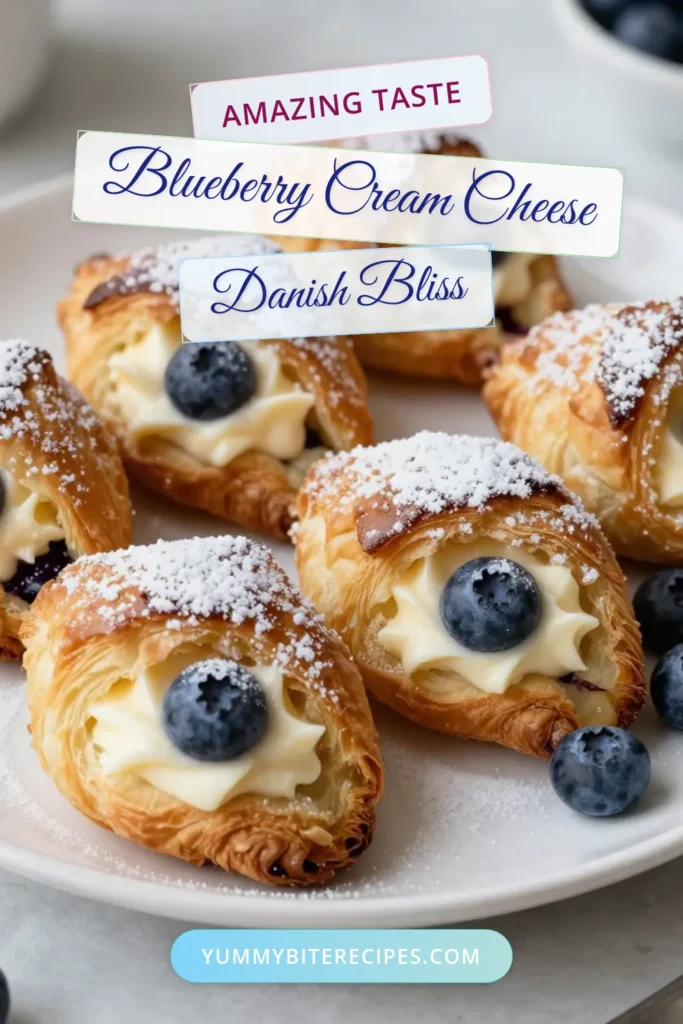 Indulge in the delightful flavors of this Blueberry Cream Cheese Danish, a quick and easy cream cheese pastry that brings joy to any breakfast or brunch. Using a simple crescent roll dessert recipe, you can whip up these homemade Danish with blueberries in just 40 minutes. Perfectly sweetened cream cheese and fresh blueberries create a heavenly treat. Try this easy blueberry pastry recipe today for a deliciously rewarding experience! Save it now! #BlueberryCreamCheeseDanish #CrescentRollDessertRecipe #EasyCreamCheesePastry #BlueberryPastryRecipe