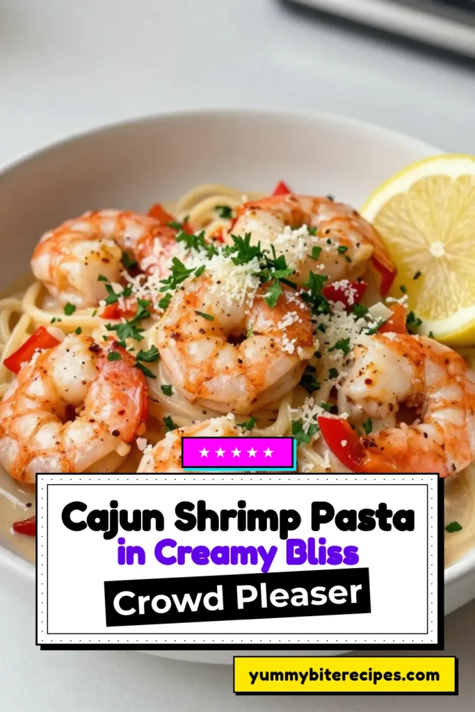 Discover the ultimate Cajun shrimp pasta recipe that will elevate your dinner! This creamy Cajun pasta combines tasty shrimp, vibrant bell peppers, and rich seasonings for an easy shrimp pasta dish everyone will love. Perfectly seasoned with Cajun seasoning shrimp, it's a linguine shrimp recipe that's quick to prepare and packed with flavor. Try this delightful dish tonight and save for later! #CajunShrimpPasta #CreamyCajunPasta #ShrimpDinner #EasyPastaRecipes