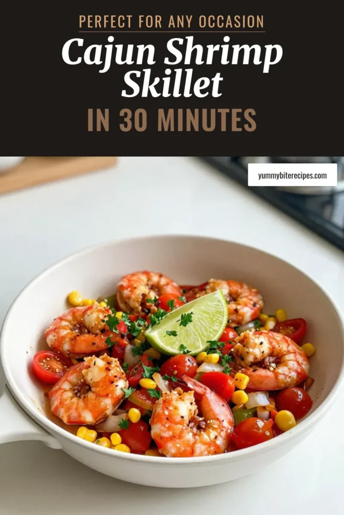 Discover this easy Cajun shrimp recipe that brings vibrant flavors to your table! This shrimp skillet dinner is packed with colorful shrimp and fresh vegetables, making it a perfect weeknight meal. In just 30 minutes, you can indulge in skillet shrimp with vegetables that are delicious and nutritious. Save this Cajun shrimp skillet recipe for your next dinner inspiration! #CajunShrimp #ShrimpSkilletDinner #EasyCajunShrimp #ColorfulShrimpDish