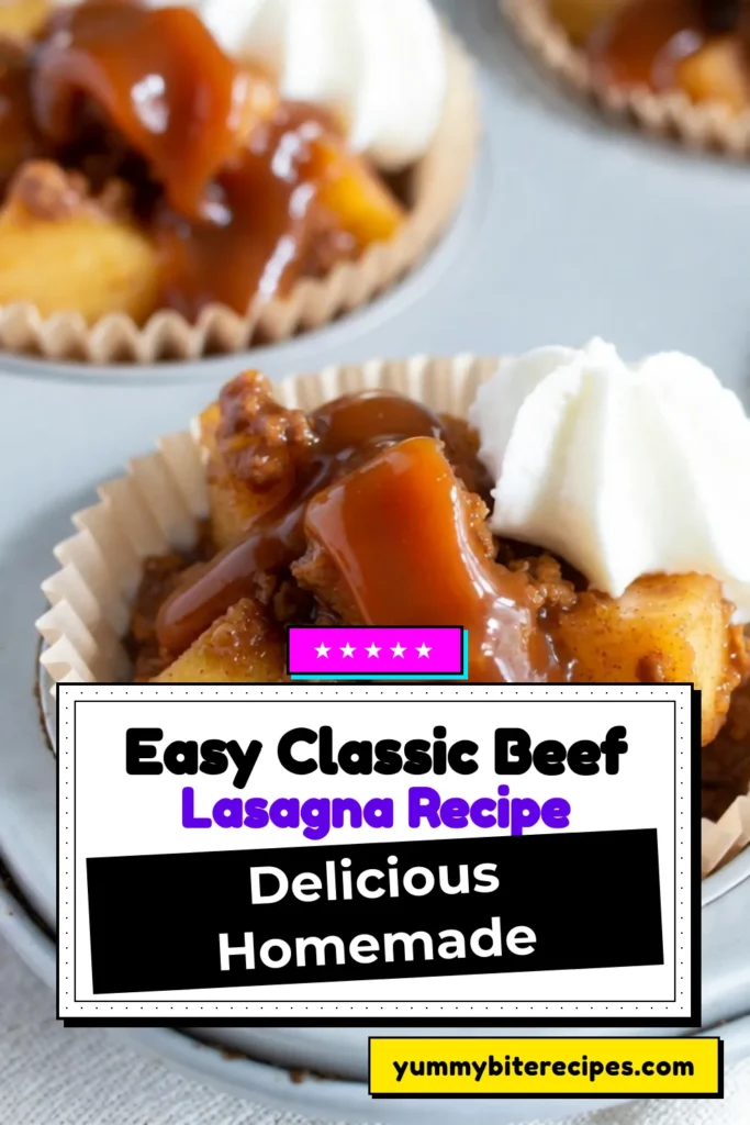 Indulge in this delightful caramel apple crisp recipe with our easy apple dessert – Caramel Apple Crisp Cups! Perfect for fall gatherings or cozy nights, these baked apple treats feature tender apples, a crunchy oat topping, and a luscious drizzle of caramel. Ready in just 40 minutes, they make the ideal sweet ending for any meal. Click to discover how to make this delicious treat today! #CaramelAppleCrisp #AppleCrispCups #EasyDessert #BakedAppleTreats