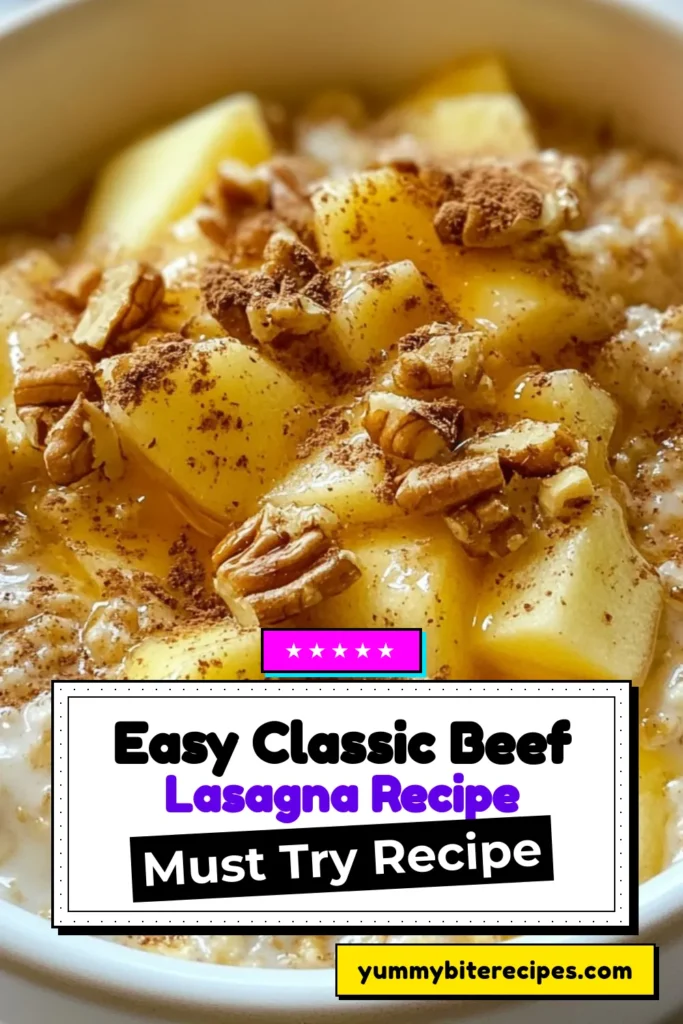 Wake up to a delicious and healthy breakfast with these Apple Cinnamon Overnight Oats! This Overnight Oats Recipe is quick and easy, using rolled oats soaked in creamy almond milk for a delightful start to your day. Packed with the goodness of apple, chia seeds, and a hint of cinnamon, it’s the perfect Healthy Breakfast Oats choice. Try this Quick Oats Recipe today and enjoy a nutritious breakfast without the fuss. Save this recipe now! #OvernightOats #HealthyBreakfast #AppleCinnamon #QuickBreakfast