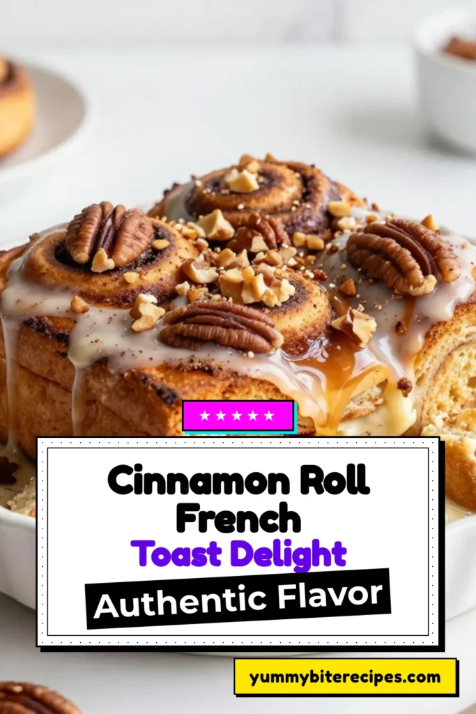 Indulge in this irresistible cinnamon roll French toast bake, the ultimate easy breakfast casserole that's perfect for any brunch! This simple cinnamon roll recipe transforms classic ingredients into a delicious baked French toast that your family will adore. With its gooey cinnamon goodness and warm icing drizzle, it’s sure to impress! Try this brunch recipe with cinnamon rolls and make your mornings extra special. Save it for your next family gathering! #CinnamonRollFrenchToastBake #EasyBreakfastCasserole #BrunchRecipe #BakedFrenchToast