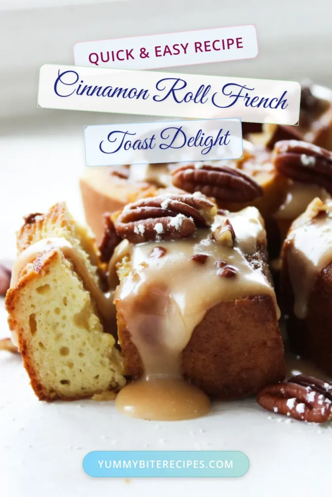 Indulge in the ultimate brunch delight with this easy Cinnamon Roll French Toast Bake. This baked cinnamon roll recipe combines the fluffiness of French toast with gooey cinnamon rolls, making it a perfect overnight cinnamon roll French toast treat. Ideal for gatherings, this breakfast casserole is simple to prepare and sure to impress your guests. Don't miss out—save this recipe and enjoy a delicious morning! #CinnamonRollFrenchToast #EasyBreakfastCasserole #BakedCinnamonRoll #FrenchToastBake