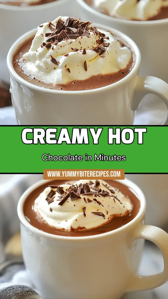 Warm up with this irresistible Instant Pot hot chocolate that's sure to impress! This creamy chocolate recipe combines rich cocoa, semi-sweet chocolate chips, and a hint of vanilla to create a homemade hot chocolate that's pure decadence. Perfect for chilly days, this easy hot chocolate recipe is quick to make and bursting with flavor. Enjoy the ultimate chocolate drink topped with whipped cream and chocolate shavings. Try it today and indulge your taste buds! #InstantPotHotChocolate #HomemadeHotChocolate #DecadentChocolateDrink #EasyHotChocolateRecipe