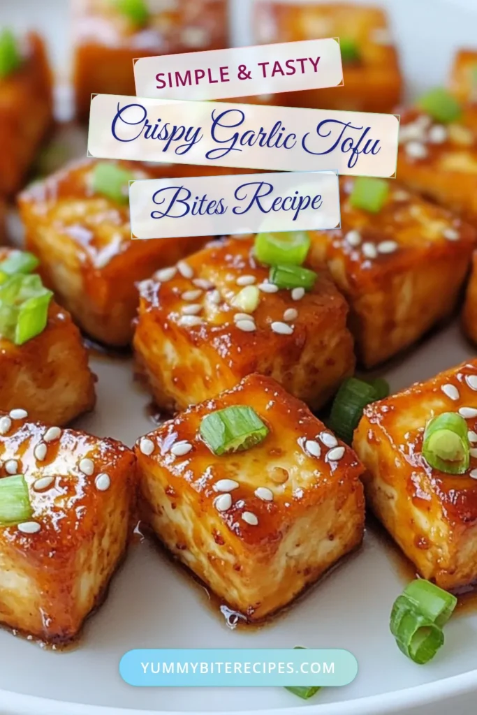 Discover how to make the ultimate crispy garlic tofu with this easy vegan tofu recipe! These baked tofu bites are coated in a flavorful garlic soy sauce for a deliciously satisfying crunch. Perfect as a snack or appetizer, they’re packed with flavor and plant-based goodness. Ready in just 50 minutes, these crispy tofu bites will impress everyone at the table. Try this recipe today and elevate your meal! #CrispyGarlicTofu #BakedTofuBites #VeganTofuRecipe #CrispyTofuBites