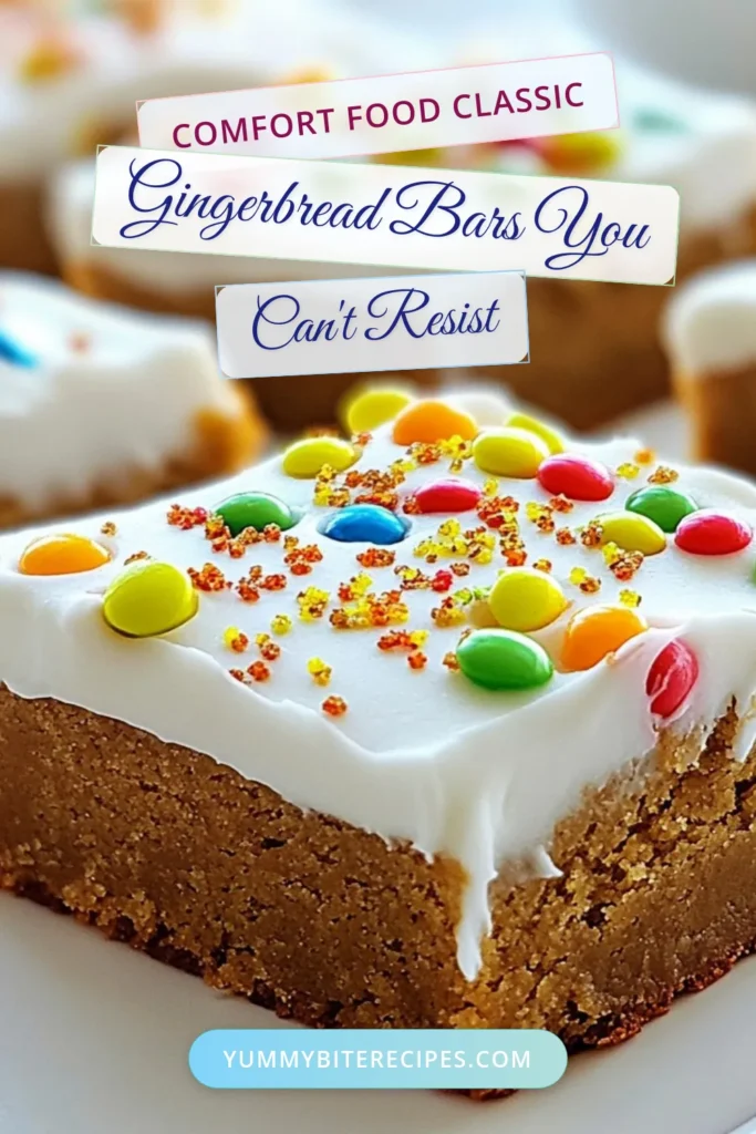 Create a cozy holiday atmosphere with these easy gingerbread cookie bars! This festive gingerbread recipe combines warm spices and a rich molasses base for the perfect addition to your holiday baking recipes. Whether for a party or family treat, these homemade gingerbread cookies will impress everyone. Bake a batch today and enjoy the seasonal flavors! Save and share this delicious recipe! #GingerbreadCookieBars #HolidayBaking #FestiveTreats #EasyRecipes