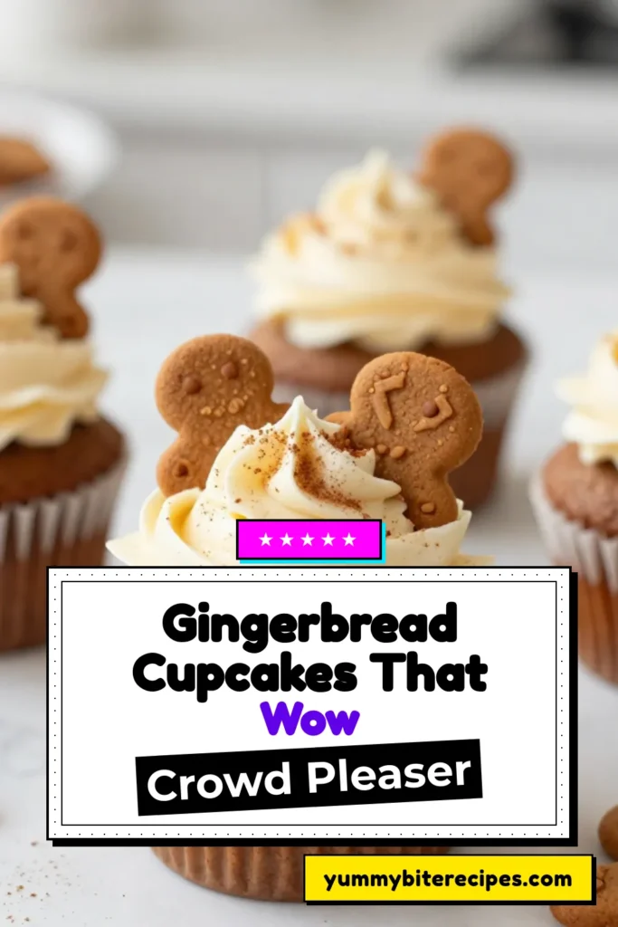 Delight in the flavors of the season with these Easy Gingerbread Cupcakes! Perfect for your holiday baking, these festive treats boast a soft texture and are topped with creamy cream cheese frosting. Explore delightful gingerbread dessert ideas that will impress friends and family alike. Don’t miss out on this must-try recipe for your holiday festivities! Save this pin for your favorite holiday cupcake recipes today! #GingerbreadCupcakes #FestiveBaking #HolidayCupcakeRecipes #GingerbreadDessertIdeas