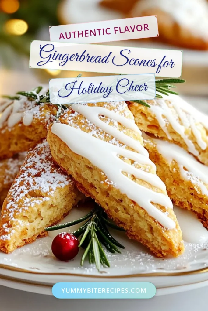 Bake your holidays merry with these delicious Christmas gingerbread scones! This festive scone recipe is perfect for holiday gatherings, featuring warm spices and a delightful gingerbread flavor. Ideal for any holiday baking ideas, these easy Christmas desserts can be whipped up in no time. Drizzle with a sweet glaze for the perfect touch. Save this recipe and make your season brighter! #ChristmasGingerbreadScones #HolidayBaking #GingerbreadTreats #EasyChristmasDesserts
