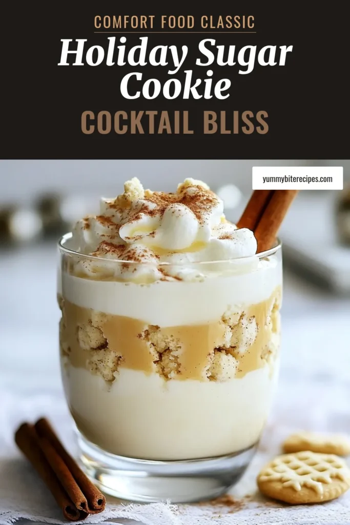 Sip into the season with this Winning Sugar Cookie Eggnog Cocktail! This easy eggnog recipe blends creamy eggnog, milk, and vanilla syrup, bringing you a festive holiday drink that's perfect for any celebration. With crushed sugar cookies adding sweetness, this sugar cookie drink is a delightful twist on traditional eggnog cocktails. Try this eggnog cocktail recipe and impress your guests! Save it for your holiday party! #SugarCookieCocktail #FestiveDrinks #EasyEggnogRecipe #Cocktails