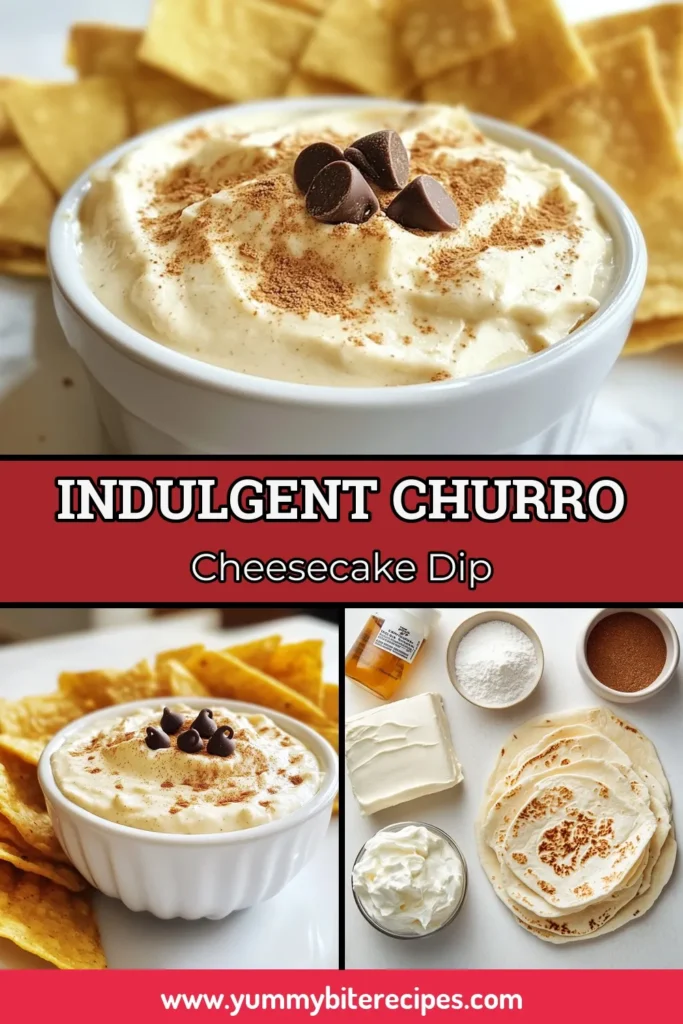 Indulge in the deliciousness of Churro Cheesecake Dip, an easy dessert recipe that will impress your guests! This creamy cream cheese dip pairs perfectly with homemade cinnamon sugar tortilla dippers for a delightful no-bake cheesecake dip experience. Perfect for parties or family gatherings, it's simple to prepare and sure to be a hit. Save this recipe now and treat yourself! #ChurroCheesecakeDip #EasyDessertRecipes #NoBakeCheesecakeDip #CinnamonSugarDippers