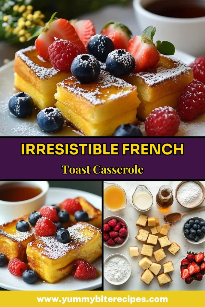 Indulge in this decadent breakfast recipe with the Best French Toast Casserole! Perfect for an easy brunch, this berry french toast uses challah bread pudding for a deliciously rich flavor. You'll love how simple it is to make! Gather your ingredients and prepare a delightful dish that your family will rave about. Don't forget to save this recipe for your next gathering! #FrenchToastCasserole #EasyBrunchCasserole #BerryFrenchToast #ChallahBreadPudding