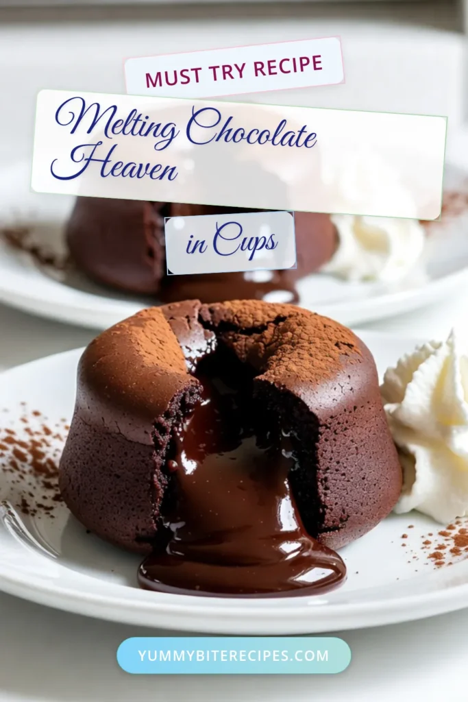 Indulge in these Flourless Chocolate Lava Cakes, the ultimate molten chocolate cake recipe that delivers an easy lava cake dessert with a rich, gooey center. Perfect for any occasion, this decadent chocolate dessert pairs wonderfully with chocolate lava cake with ice cream. Prepare to impress your guests and satisfy your sweet tooth! Save this recipe now and treat yourself to a delicious experience! #FlourlessChocolateLavaCake #ChocolateLavaCake #EasyDessert #DecadentChocolate