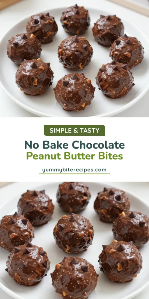 Looking for a delicious and nutritious snack? Try these Chocolate Peanut Butter Energy Bites! This no-bake energy bites recipe is perfect for satisfying your sweet tooth while staying healthy. Packed with rolled oats, natural peanut butter, and cocoa powder, these easy chocolate desserts are ideal for on-the-go snacking. Prep them in just 10 minutes for a guilt-free treat. Save this recipe for your collection of healthy snack ideas! #EnergyBites #HealthySnacks #ChocolateDessert #NoBakeRecipe
