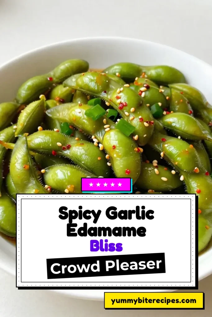 Looking for a delicious and healthy snack? Try this spicy garlic edamame recipe! Perfect as an easy garlic edamame appetizer or a vegan edamame dish, it's packed with flavor and spice. Just a few simple ingredients make this an irresistible option for any gathering. Savor the crunch and warmth in every bite. Save this for your next cooking adventure! #SpicyGarlicEdamame #HealthySnack #EasyRecipes #VeganDishes