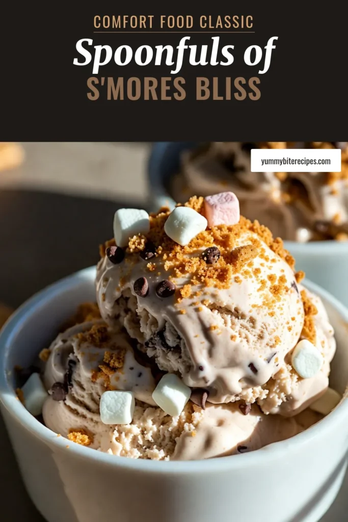 Indulge in the ultimate summer treat with this delicious s'mores ice cream recipe! This no-churn ice cream dessert is perfect for hot days and easy to make with just a few ingredients. Discover how to create a homemade s'mores treat that's creamy, chocolatey, and loaded with marshmallows and graham crackers. Dive into this easy ice cream recipe and freeze your fun with this delightful summer ice cream idea. Save this recipe now for an unbeatable dessert! #SmoreIceCream #NoChurnDessert #EasyIceCreamRecipes #SummerTreats
