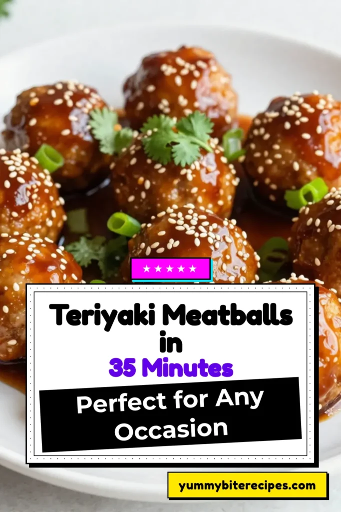Discover this easy Teriyaki meatballs recipe that features ground chicken meatballs baked to perfection! These Asian-inspired meatballs are juicy, flavorful, and covered in a delicious teriyaki glaze. Perfect for weeknight dinners or gatherings, this baked teriyaki meatballs dish is sure to impress. Save this recipe for tasty, healthy meatball meals today! #MeatballRecipes #AsianInspired #TeriyakiMeatballs #EasyRecipes