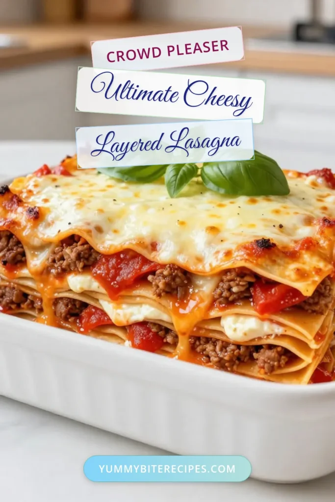 Discover the ultimate layered lasagna recipe that your family will love! This easy lasagna with ground beef and Italian sausage combines rich flavors and creamy textures, thanks to the homemade lasagna with ricotta. Follow our cheesy lasagna baking instructions for a perfect, bubbling dish every time. Perfect for weeknight dinners! Save this recipe to impress your guests today! #LasagnaRecipe #ComfortFood #ItalianCuisine #CheesyLasagna