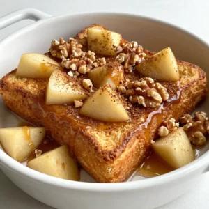 - 8 slices of day-old brioche or challah bread - 2 large apples (Honeycrisp or Granny Smith) - 4 large eggs - 2 cups whole milk - 1/2 cup packed brown sugar - 1 tablespoon vanilla extract - 1 tablespoon ground cinnamon - 1/4 teaspoon ground nutmeg - 1/4 teaspoon salt - 1/4 cup chopped walnuts (optional) Each ingredient plays a key role. The bread provides a soft base. I like using brioche or challah for their rich taste. Apples bring sweetness and a nice bite. Honeycrisp or Granny Smith are my favorites. They hold up well when baked. The eggs create a creamy custard. Whole milk adds richness to the dish. Brown sugar gives it a deep, caramel-like sweetness. Vanilla extract enhances the overall flavor. The spices are what make this dish shine. Cinnamon adds warmth, while nutmeg offers a hint of earthiness. A touch of salt balances the sweetness. If you want extra crunch, add chopped walnuts. They give texture and flavor. Each ingredient comes together for a delicious morning treat. {{ingredient_image_2}} - Preheat your oven to 350&deg;F (175&deg;C). Grease a 9x13-inch baking dish with cooking spray or butter. This helps the bake come out easily. - In a large bowl, combine 8 slices of cubed bread and 2 diced apples. If you like, add 1/4 cup of chopped walnuts. Toss gently to mix. - In a separate bowl, whisk together 4 large eggs, 2 cups of whole milk, and 1/2 cup of packed brown sugar. Add 1 teaspoon of vanilla extract, 1 tablespoon of ground cinnamon, 1/4 teaspoon of ground nutmeg, and 1/4 teaspoon of salt. Mix until smooth. - Pour the egg mixture evenly over the bread and apple mixture. Use your hands or a spatula to press down the bread. This helps it soak up the liquid. - Cover the baking dish with aluminum foil. Let it rest at room temperature for at least 30 minutes. You can also refrigerate it overnight for more flavor. - Bake the covered dish for 30 minutes. After that, remove the foil and bake for another 15-20 minutes until the top is golden and crisp. - Alternatives for bread types: You can use any bread you have. Sourdough or whole wheat bread works well. If you like a lighter texture, try using white bread. Just ensure it is a little stale for the best results. - Apple varieties recommendations: Honeycrisp apples bring sweetness and crunch. Granny Smith apples add a nice tartness. You can mix both for more flavor. Other apples like Fuji or Braeburn can also work great. - Achieving the ideal golden crust: To get that lovely golden top, bake the dish uncovered for the last 15 to 20 minutes. This helps crisp the edges nicely. Keep an eye on it to avoid burning. - Ensuring the custard is fully absorbed: Press down gently on the bread before baking. This helps the liquid soak in well. If you let the dish sit longer, even overnight, it becomes richer in flavor. - Garnishing with maple syrup: Drizzle warm maple syrup over each serving. This adds sweetness and makes it feel special. You can also sprinkle a bit of extra cinnamon on top. - Complementary sides to consider: Serve with fresh fruit like berries or banana slices. A dollop of whipped cream can make it even more delightful. You can also pair it with yogurt for a healthy side. Pro Tips Use Day-Old Bread: For the best texture, use day-old brioche or challah bread. It absorbs the egg mixture without becoming too soggy. Choose the Right Apples: Honeycrisp or Granny Smith apples add a perfect balance of sweetness and tartness, enhancing the overall flavor. Let It Soak: Allow the dish to sit for at least 30 minutes, or refrigerate overnight, to ensure the bread absorbs the flavors fully. Check for Doneness: The bake is done when the top is golden brown and slightly crisp. A toothpick should come out clean from the center. {{image_4}} You can make your Apple Cinnamon French Toast Bake even better with some fun twists. - Incorporating other fruits: Try adding berries like strawberries or blueberries. You can also use bananas for a sweeter touch. - Adding nuts or chocolate chips: Walnuts add crunch, while chocolate chips bring a sweet twist. Mix them in with the bread and apples for extra flavor. If you need to make this dish fit certain diets, there are great options. - Gluten-free bread options: Use gluten-free bread to make this dish friendly for those who can&rsquo;t eat gluten. Look for a sturdy brand to hold up well in the bake. - Dairy-free alternatives: Swap whole milk with almond milk or oat milk for a dairy-free version. This keeps the recipe rich and tasty without dairy. You can change the spices to fit the season and the mood. - Fall-themed spices: Adding pumpkin spice enhances the fall flavor. Just mix it in with the cinnamon for a warm twist. - Holiday variations: For a festive touch, add nutmeg or gingerbread spices. These flavors can make this dish a holiday favorite. To keep your Apple Cinnamon French Toast Bake fresh, store leftovers in an airtight container. Place it in the fridge within two hours of baking. This dish stays good for about three to four days in the fridge. Make sure to cover it tightly to prevent it from drying out. You can reheat slices in the microwave or oven. For the microwave, heat each slice for about 30 seconds. If using the oven, preheat to 350&deg;F (175&deg;C) and warm for 10 to 15 minutes. To keep it fresh, cover with foil while reheating in the oven. This helps keep moisture in and prevents the top from getting too hard. If you want to save some for later, freezing is a great option. Cut the bake into portions and wrap each slice in plastic wrap. Then, place the slices in a freezer-safe bag. They can last for up to three months in the freezer. To thaw, move slices to the fridge overnight. Reheat them as mentioned above for the best taste and texture. Can I prepare this dish the night before? Yes, you can. Just mix the bread and apples, then pour the egg mix over them. Cover the dish and place it in the fridge overnight. This helps the bread soak up the flavors. Bake it in the morning for a warm breakfast. What type of apples work best for this recipe? I recommend Honeycrisp or Granny Smith apples. Honeycrisp adds sweetness and crunch. Granny Smith gives a nice tartness. Both work great in this bake. Can I cut this recipe in half? Absolutely! Just use 4 slices of bread and 1 apple. Adjust the other ingredients by half too. This is perfect for a smaller group. How do I adjust for more servings? For more servings, double the recipe. Use 16 slices of bread and 4 apples. Keep the other ingredients in the same ratio. Use a larger baking dish if needed. How to enhance the cinnamon flavor? Add a bit more cinnamon. Try 1.5 tablespoons instead of 1. You can also sprinkle extra cinnamon on top before baking. This gives a nice aroma and flavor. Can I use other types of bread? Yes, you can use other breads like sourdough or whole wheat. Just make sure it&rsquo;s a bit stale for the best texture. Fresh bread may get too soggy. This blog post shows you how to make a tasty bread pudding. You learned about key ingredients, like brioche and apples, and how to mix them well. We shared helpful tips for substitutions and perfecting your bake. Different flavor ideas and storage options let you get creative. With this knowledge, you can create your own delicious version. Enjoy your cooking and share your results with others!