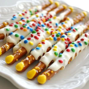 Christmas Lights Pretzel Rods Fun and Festive Treat